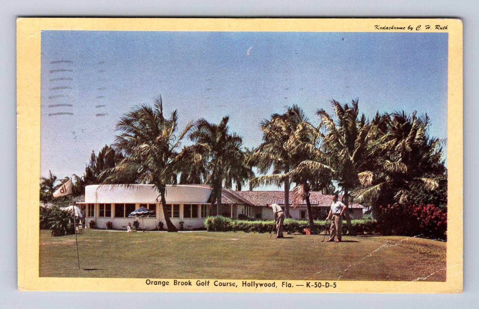 Hollywood FL-Florida, Orange Brook Golf Course, Antique Vintage c1948 Postcard