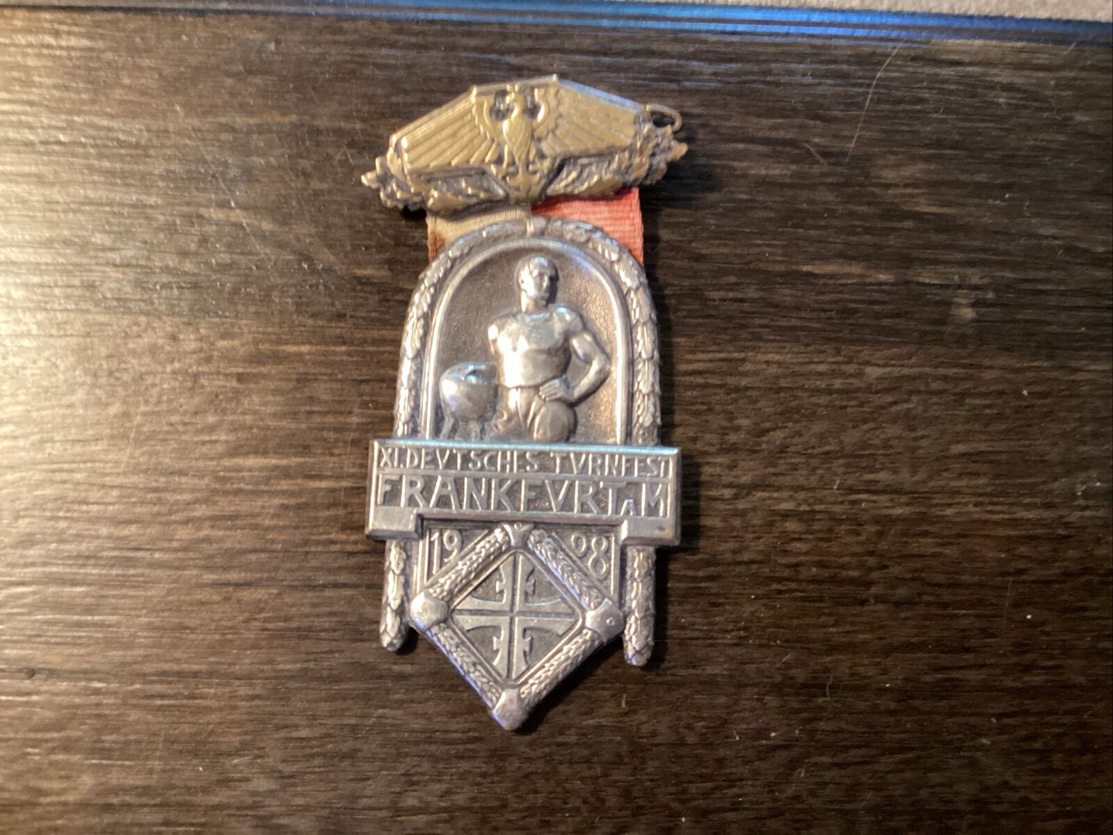 Vintage Pre WWI German Medal XI.DEVTSCHES TVRNFEST FRANKFVRTaM