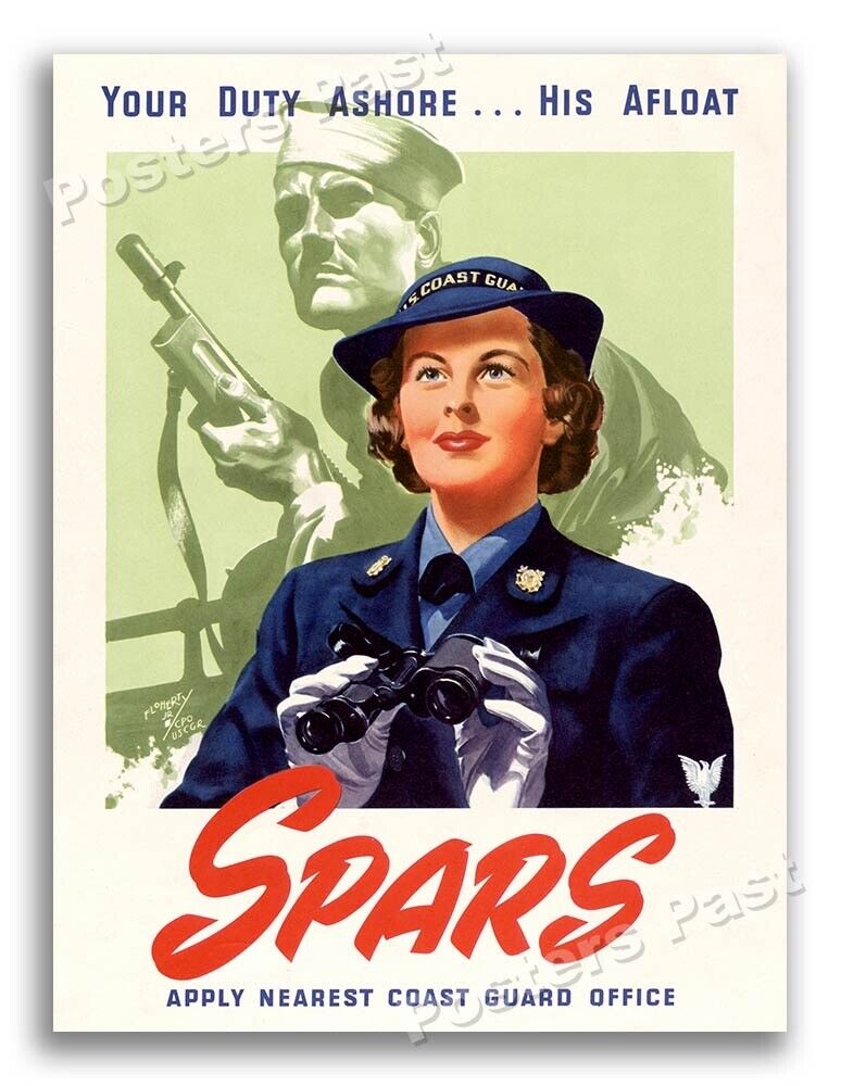1940s “Women\'s Coast Guard Reserve” Recruiting WWII War Poster - 24x32