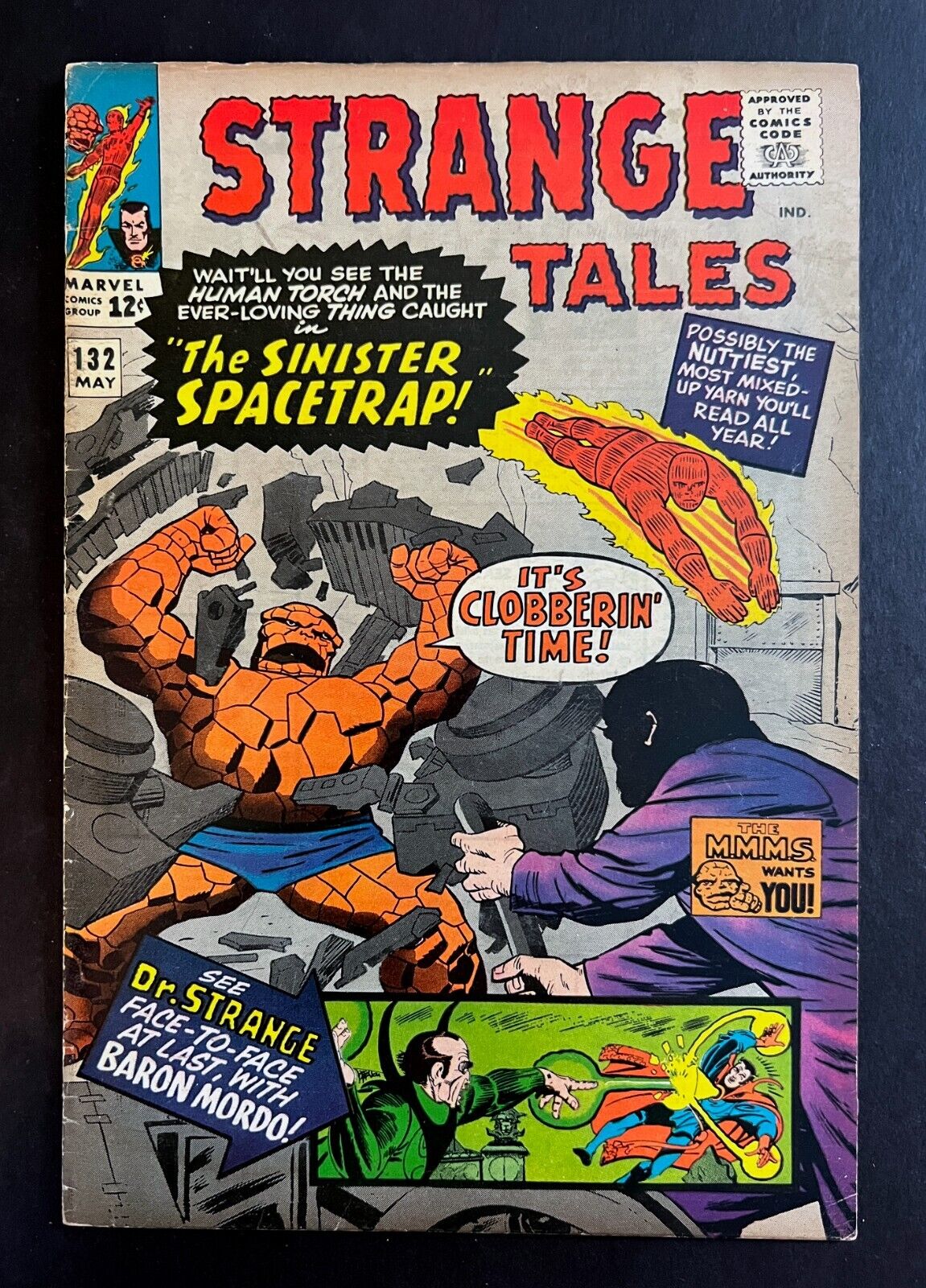 *Strange Tales* #132 1965 Fantastic Four Thing Dr. Strange Dormammu Steve Ditko