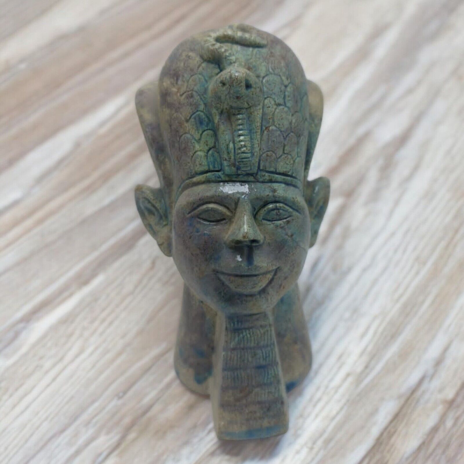 Ancient Egyptian Antiquities Unique Statue Head King Imhotep Legend Pharaonic BC