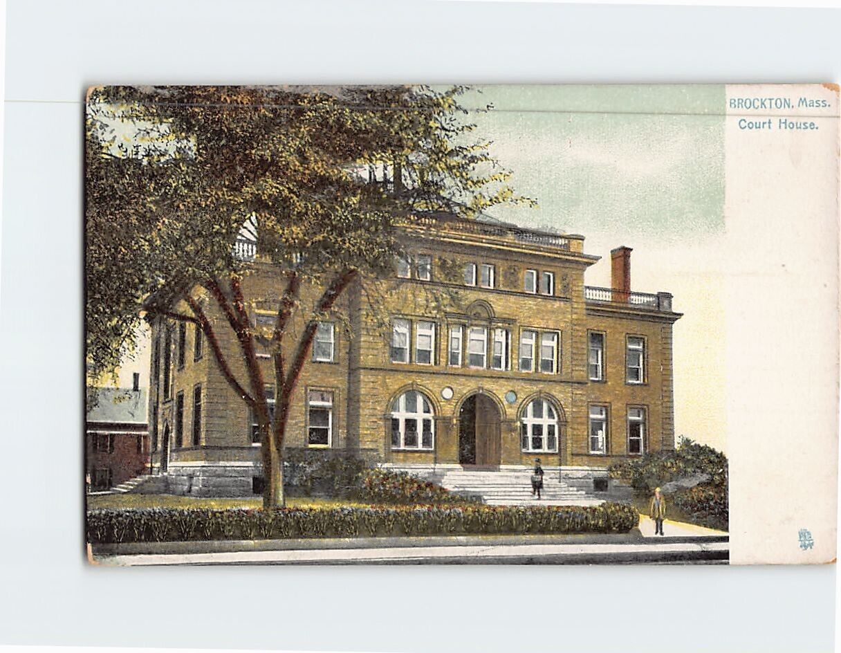 Postcard Court House Brockton Massachusetts USA