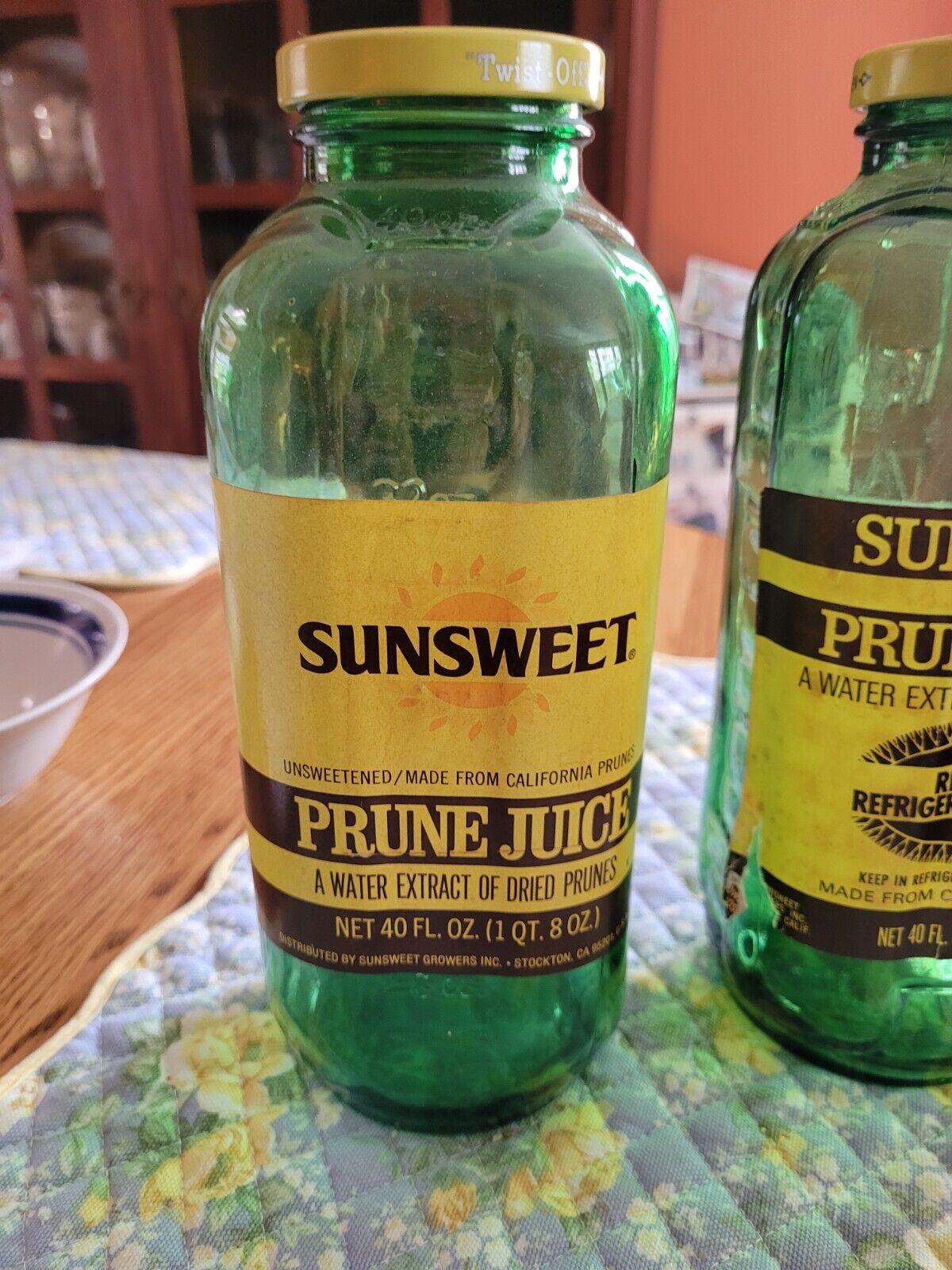 Vintage Sunsweet Bottles With Labels