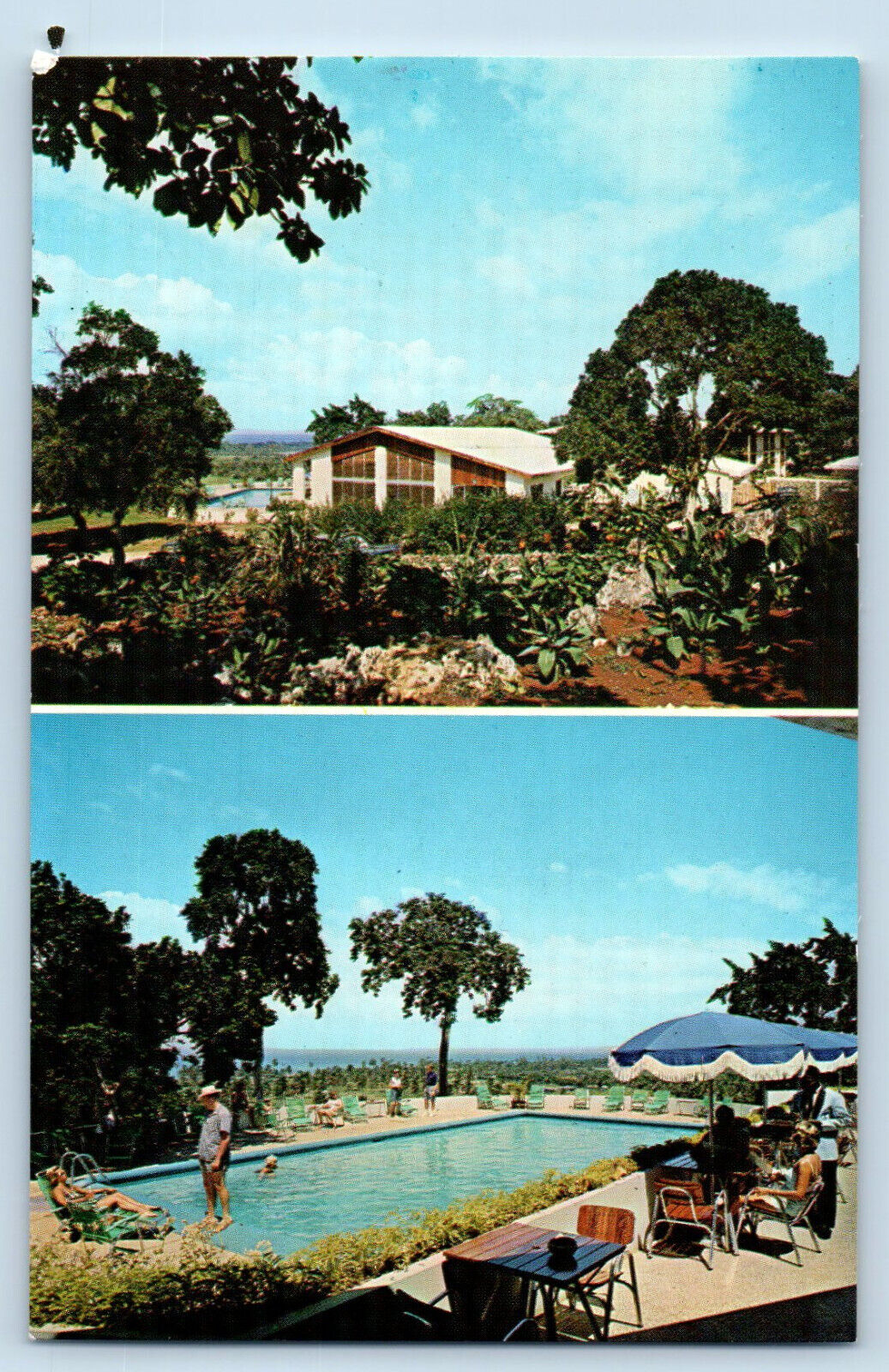 Jamaica Postcard The Trelawny Club Runaway Bay c1960's Multiview Vintage