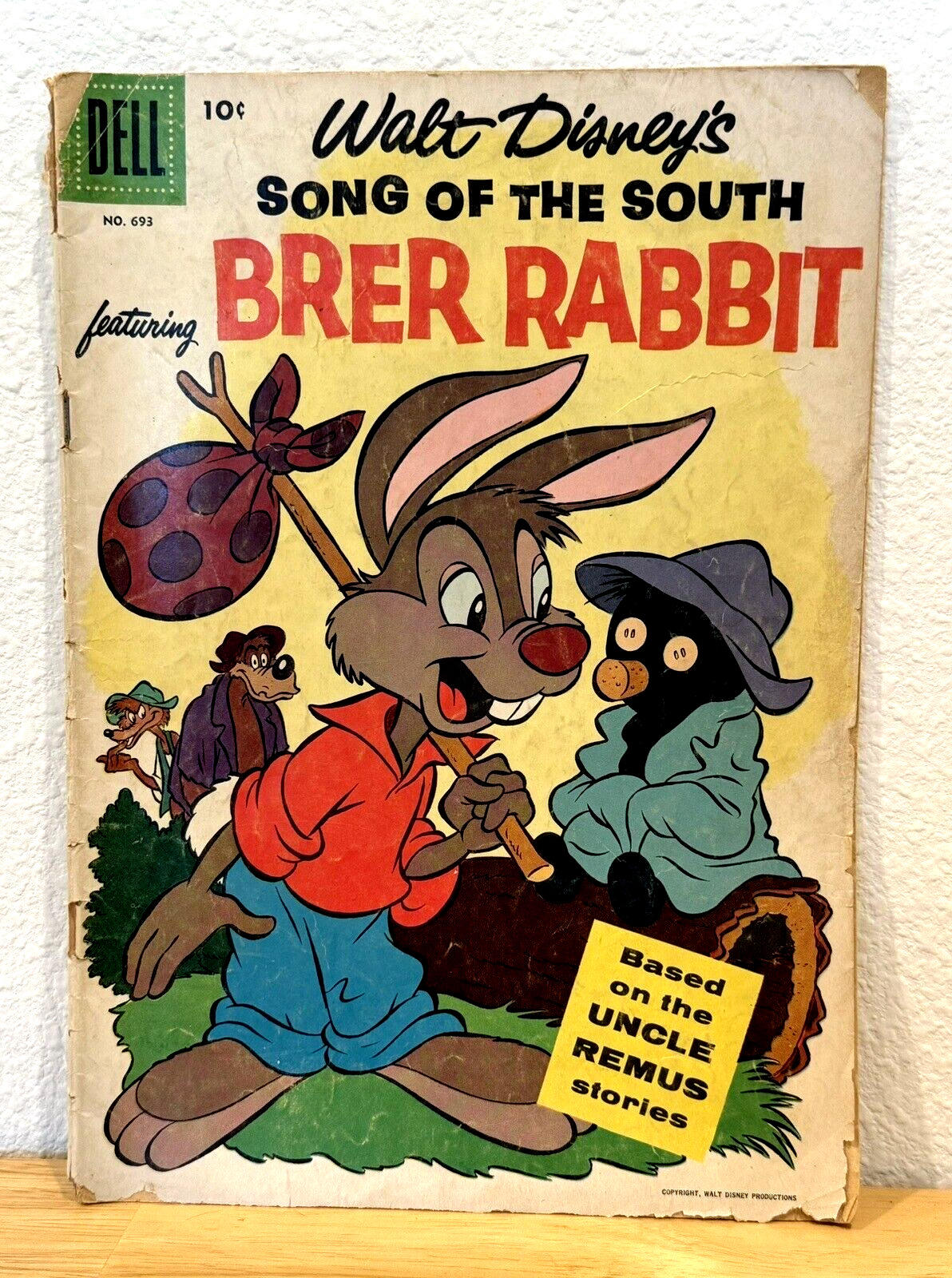 VINTAGE 1956 DISNEY DELL SONG OF THE SOUTH BRER RABBIT 693 COMIC BOOK POOR GRADE