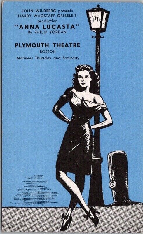 c1950s BOSTON Mass. Play Advertising Postcard PLYMOUTH THEATRE \