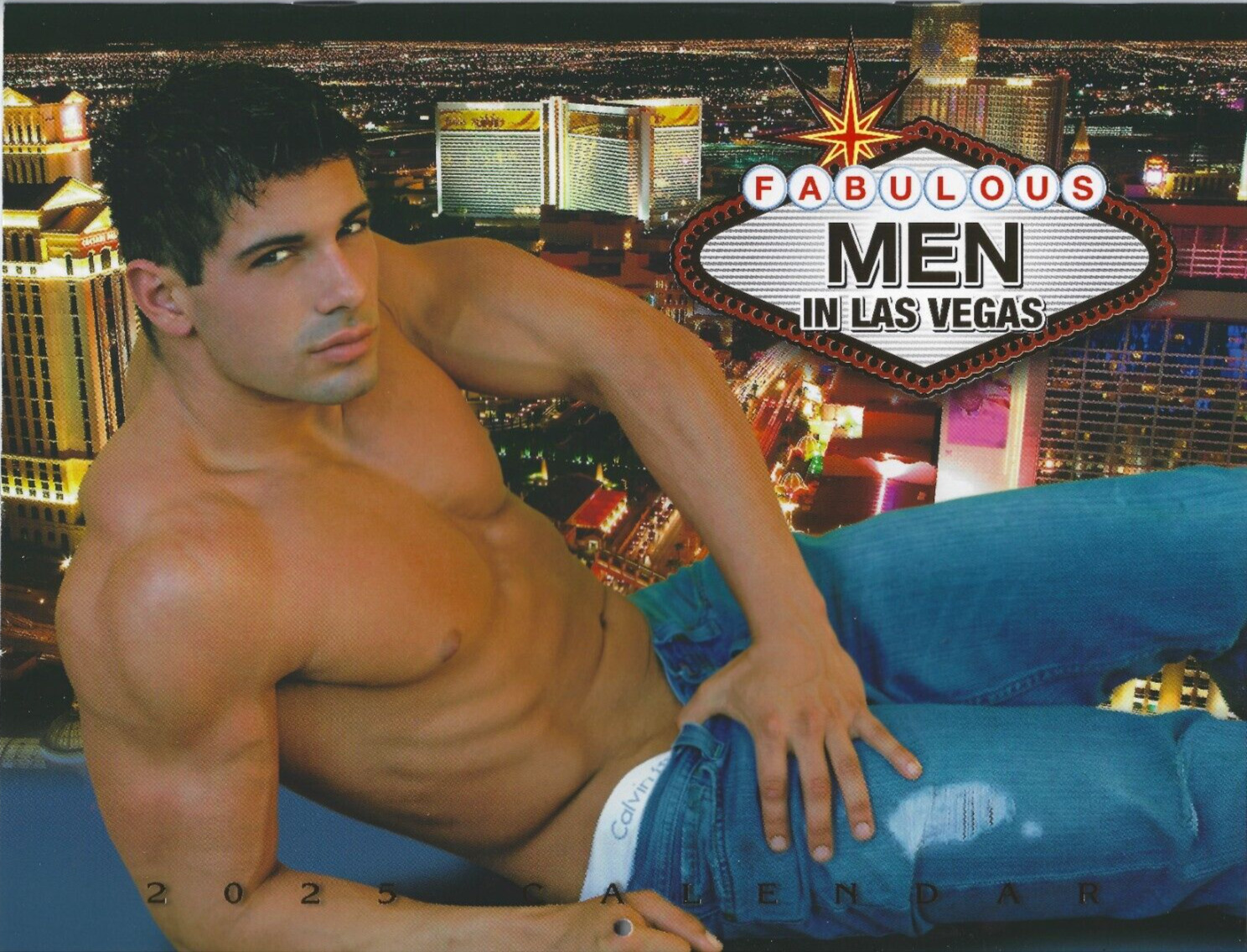 Fabulous Men in Las Vegas 2025 Wall Calendar Great Christmas Gift