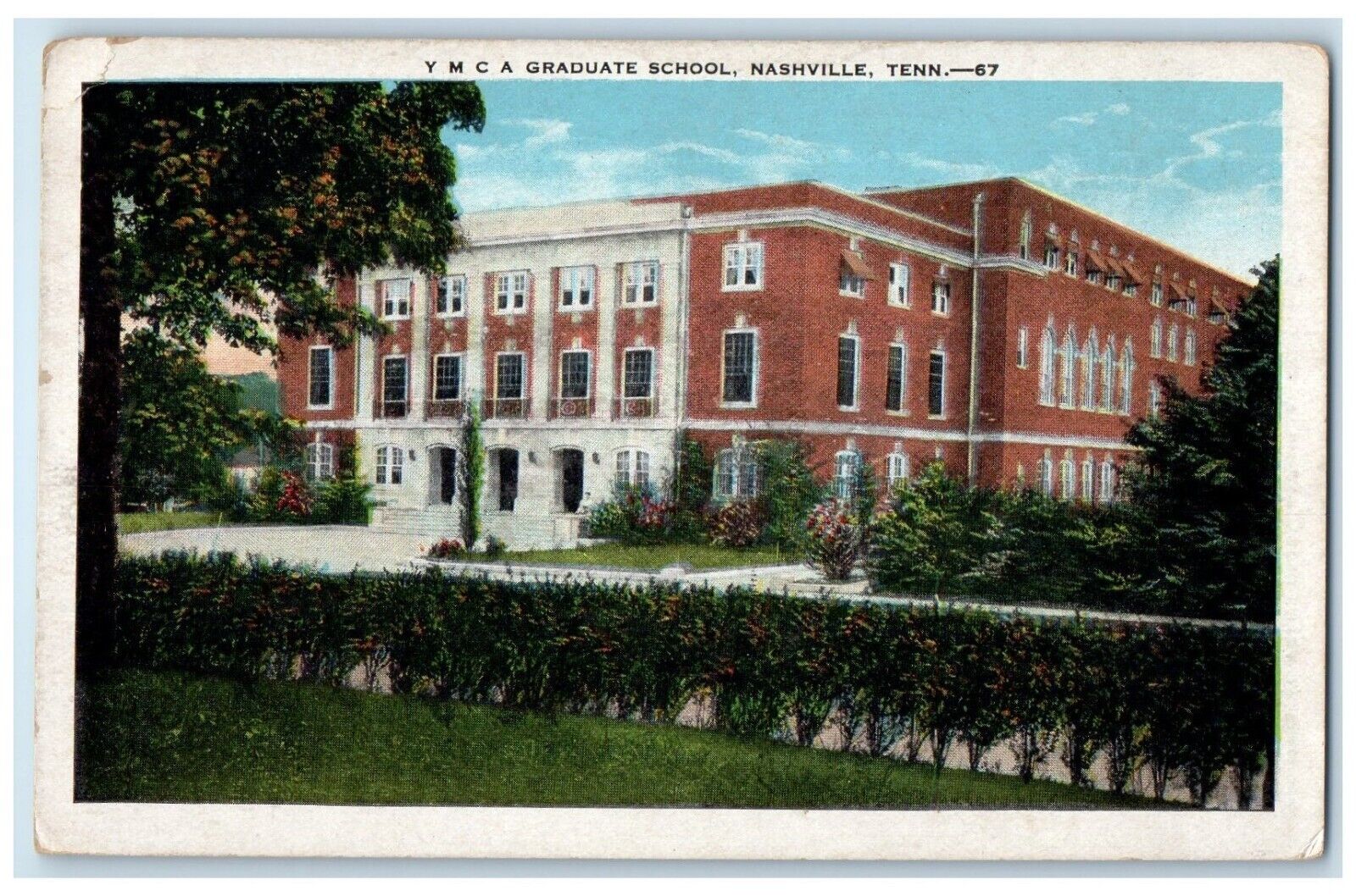 Nashville Tennessee TN Postcard YMCA Graduate School Building Campus c1910's