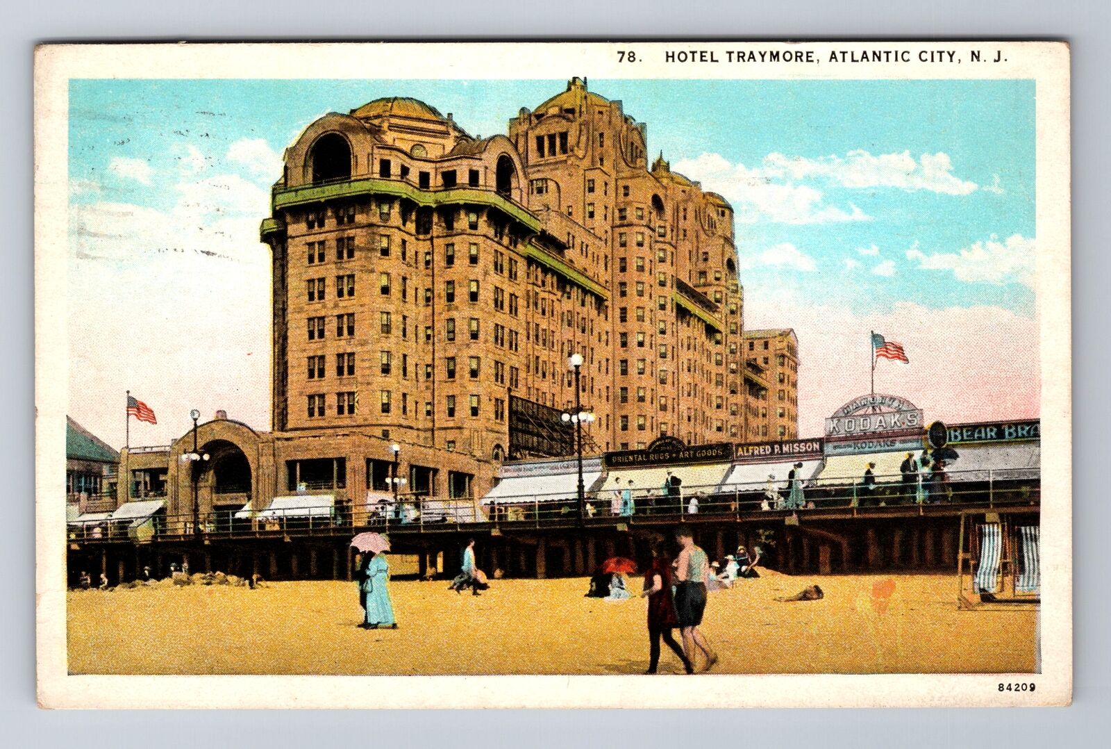 Atlantic City NJ-New Jersey Hotel Traymore Advertising Vintage c1928 Postcard