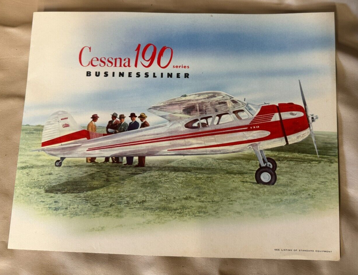 Cessna 190 ORIGINAL Factory Brochure 1951-1952