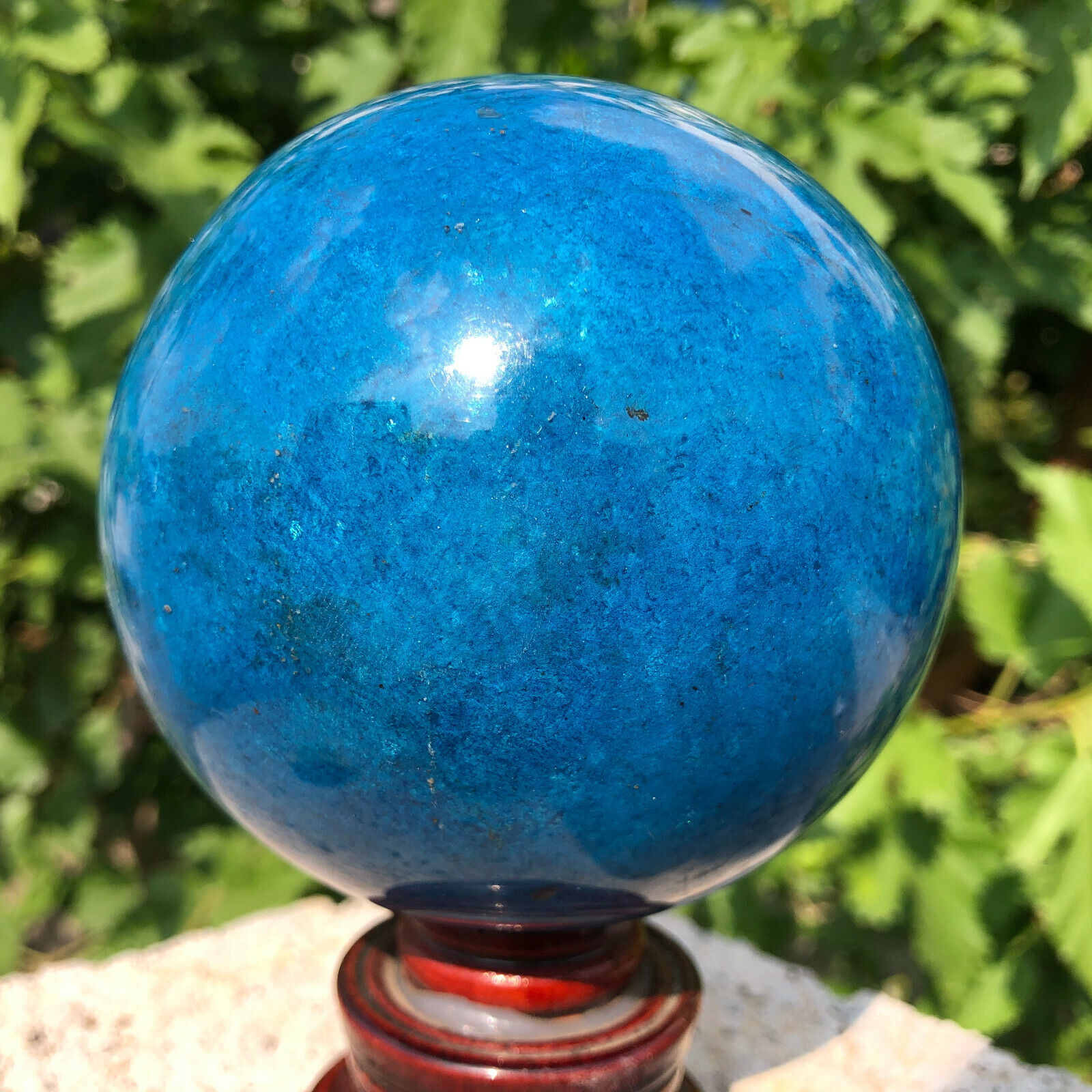 1180g Natural Blue Quartz Crystal Sphere Mineral Specimen C95