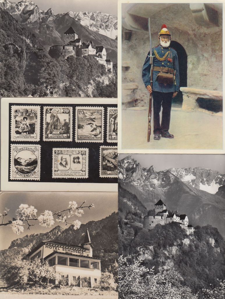 LIECHTENSTEIN 11 Vintage Postcards 1940-1960 Period (L3497)