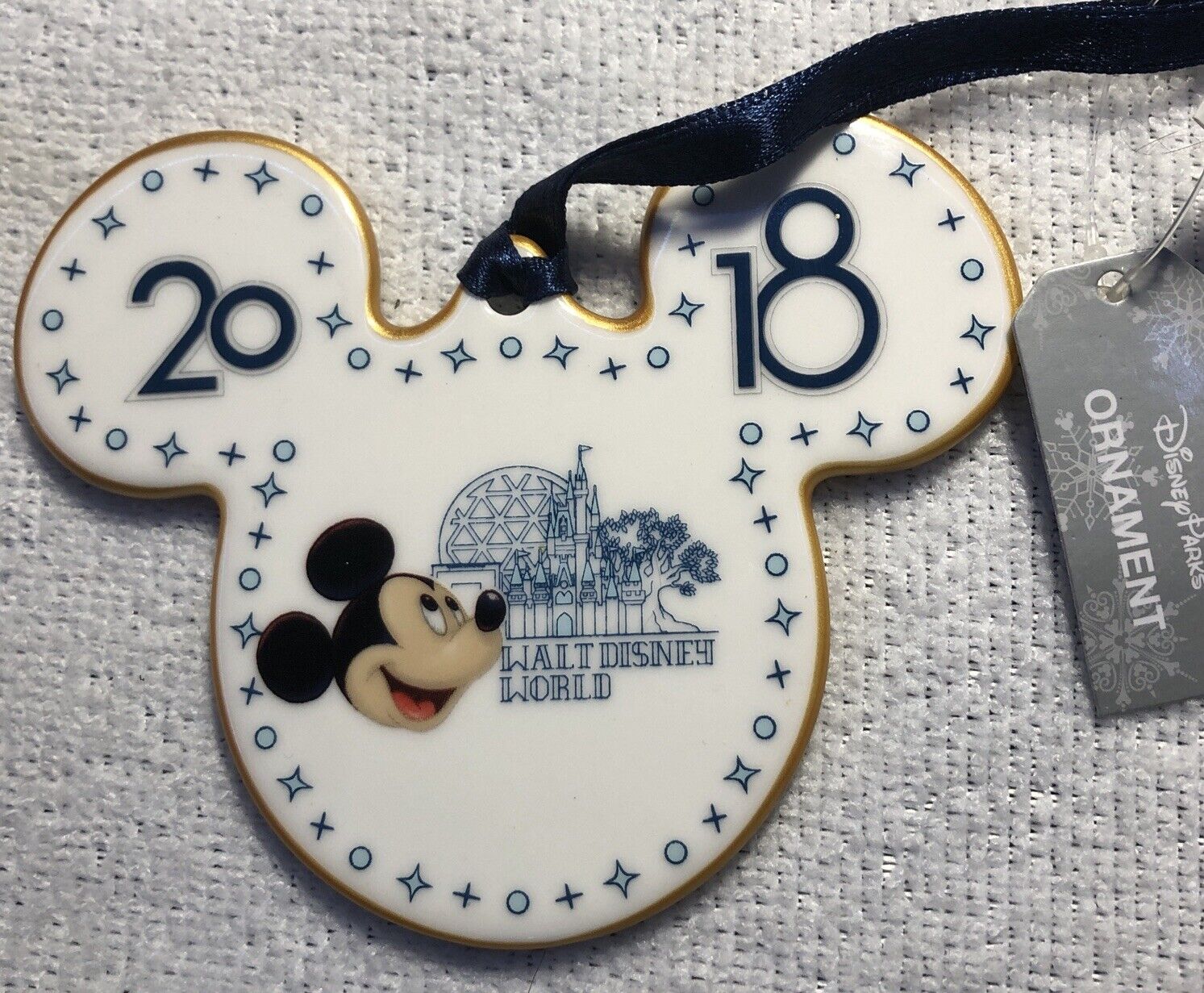 Disney Parks Walt Disney World 2018 Mickey Mouse Icon Ceramic Ornament