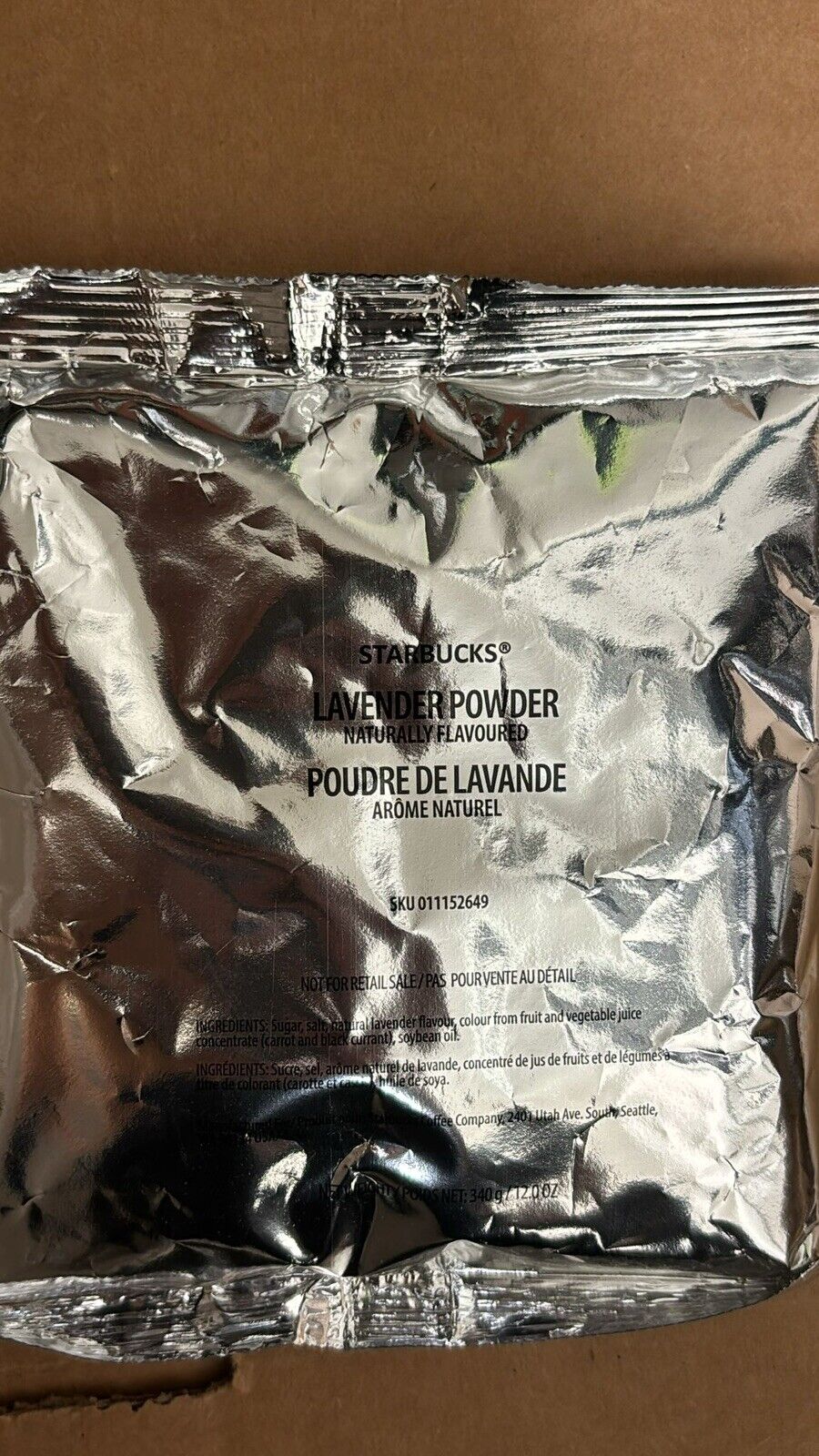 Starbucks Lavender Powder 12oz Bag (1 Bag) ~BB 6-24 Seasonal Discontinued Item