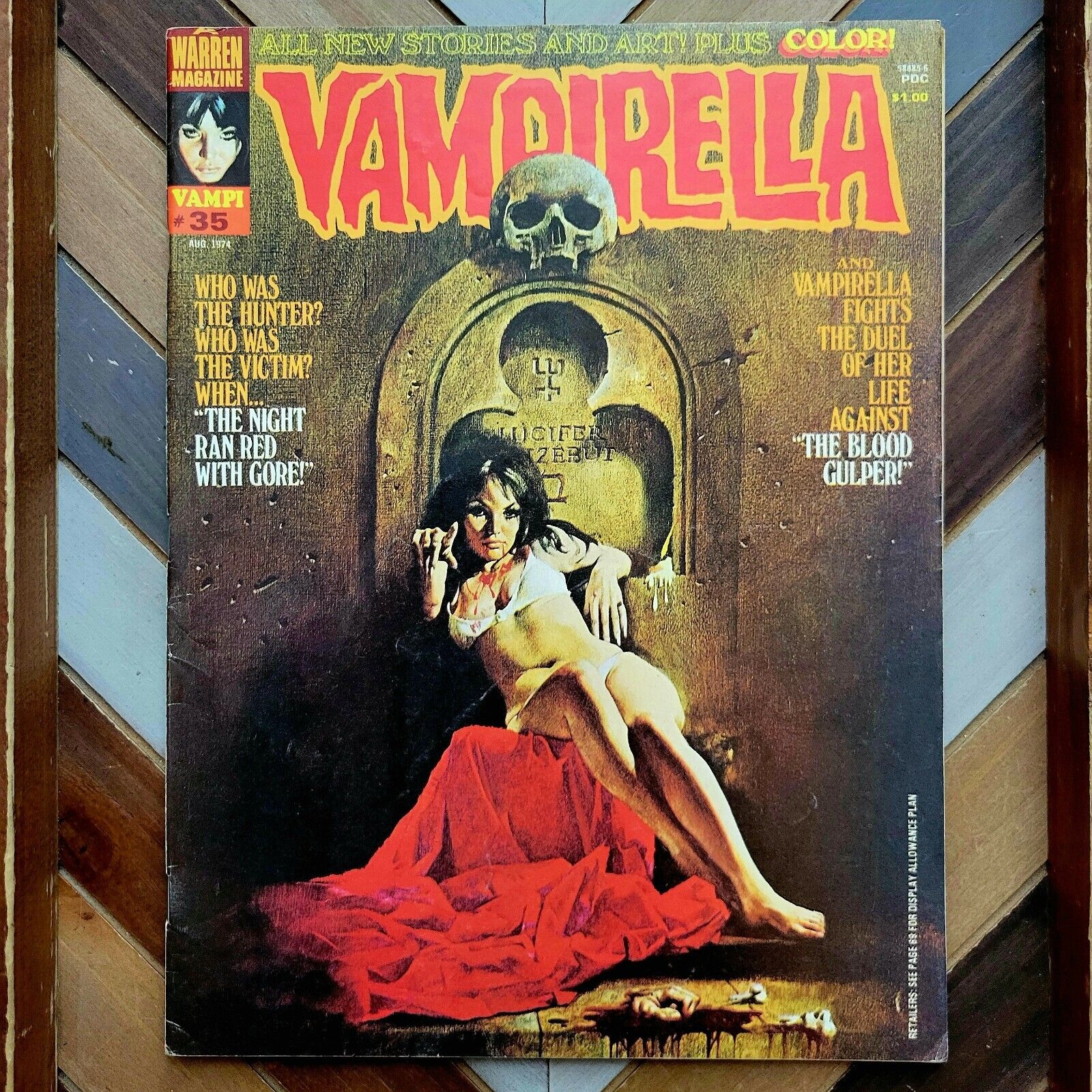 VAMPIRELLA #35 VG+ (Warren 1974) 1st Series AURALEON/MAROTO Enrich Torres Cover