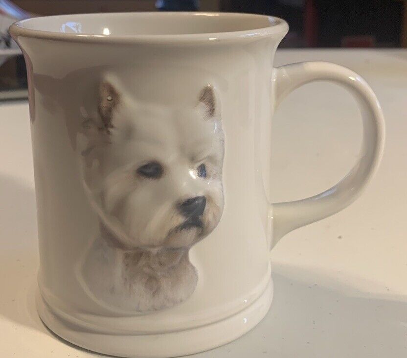 Vintage 3D Westie Puppy Dog Xpres Best Friends Original  Coffee Tea Mug 1999 EUC