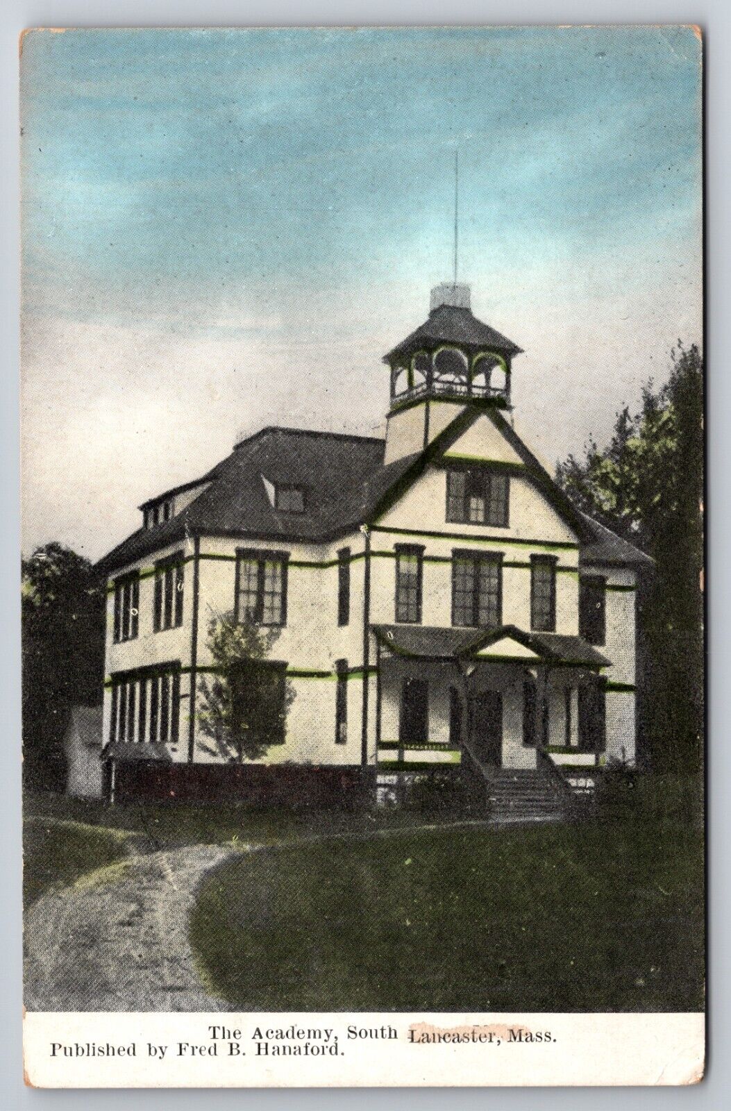 The Academy Atlantic Union College South Lancaster Massachusetts c1910 Postcard
