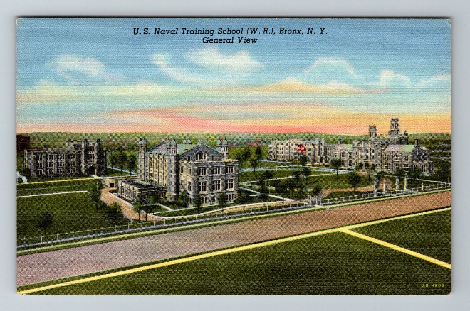 Bronx NY-New York City Naval Training School General View  Vintage Postcard