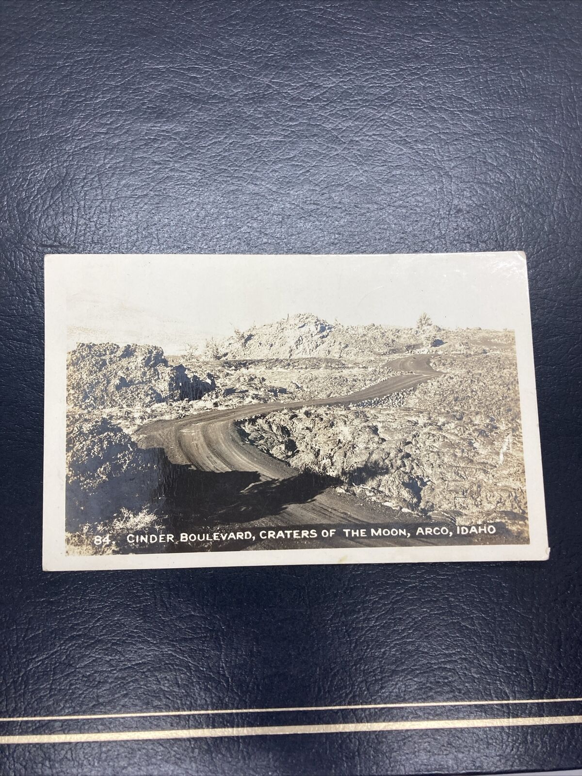 Arco Idaho ID Postcard RPPC Photo Cinder Boulevard Craters Of The Moon 1936