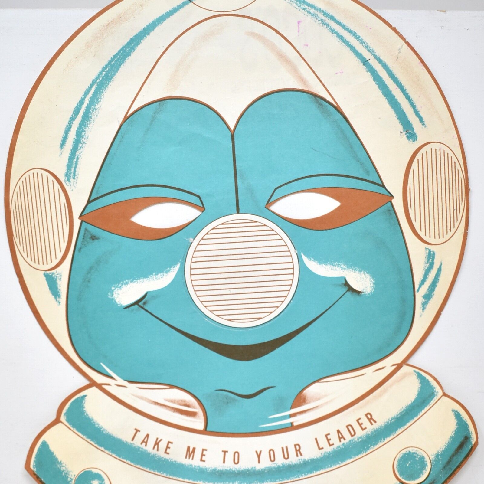 1971 Coco\'s Restaurant Menu Take Me To Your Leader Alien Mask Kids Children