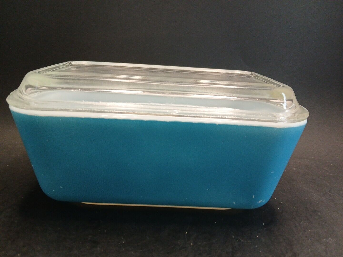  Pyrex  blue Medium Refrigerator Box Storage Box & Lid 502 ovenware USA 