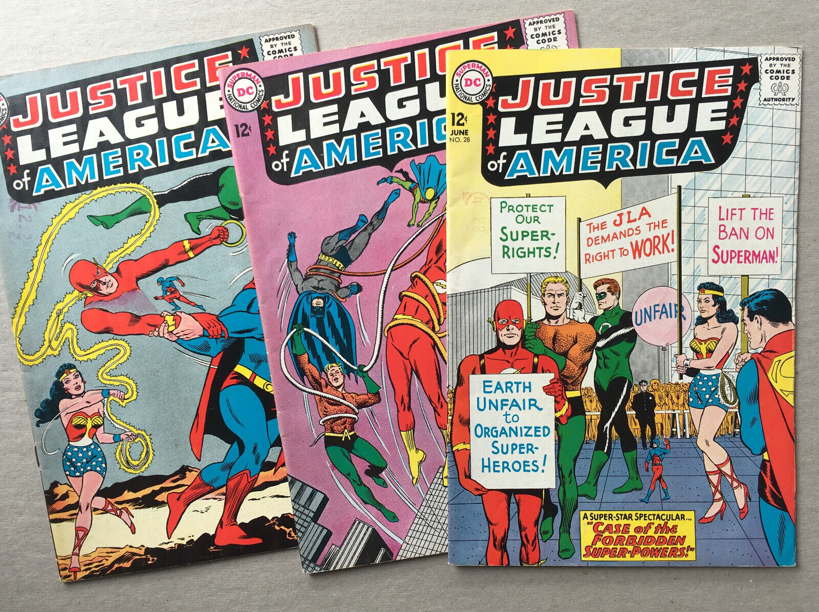 Justice League of America 25 27 28 solid mid-grade lot FN+ 6.5+ SILVER AGE JLA