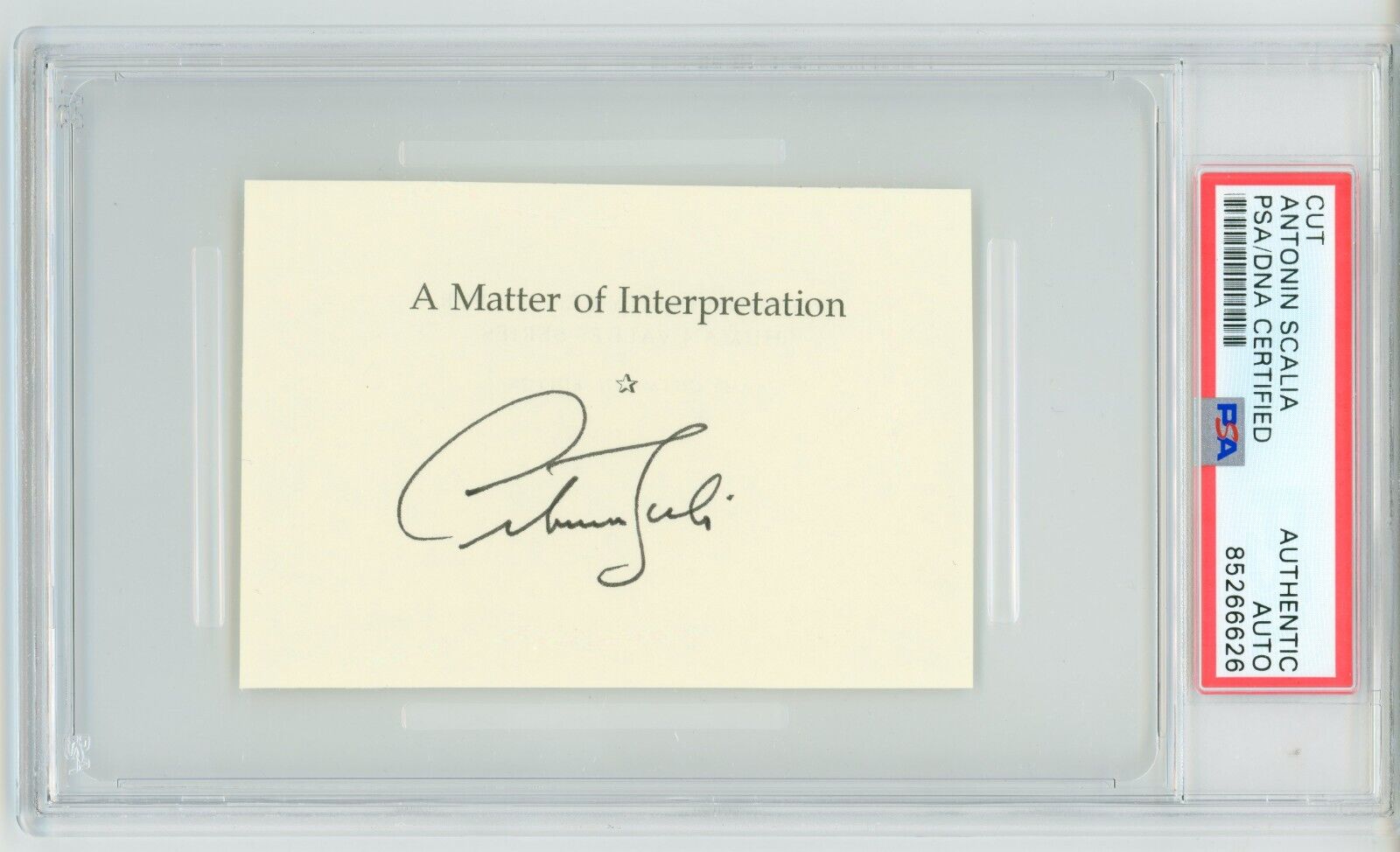 Antonin Scalia ~ Signed Autographed \