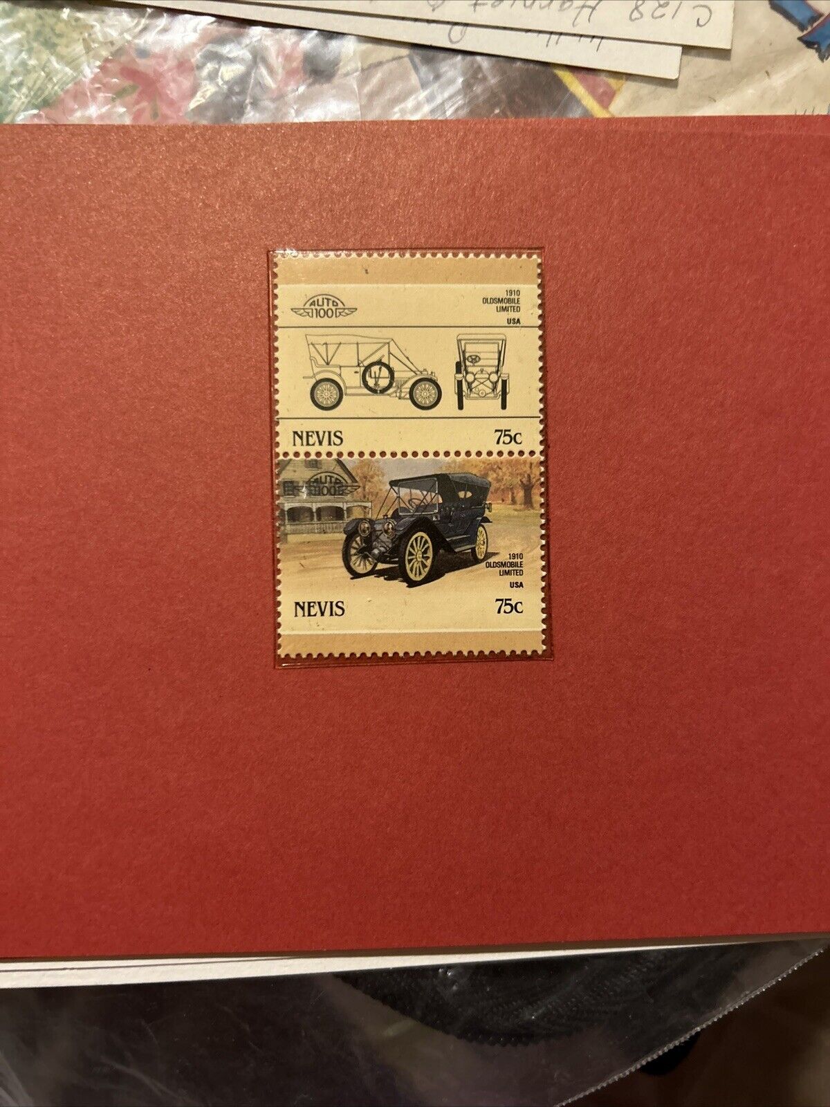 1910 Auto Look Nevis Stamp