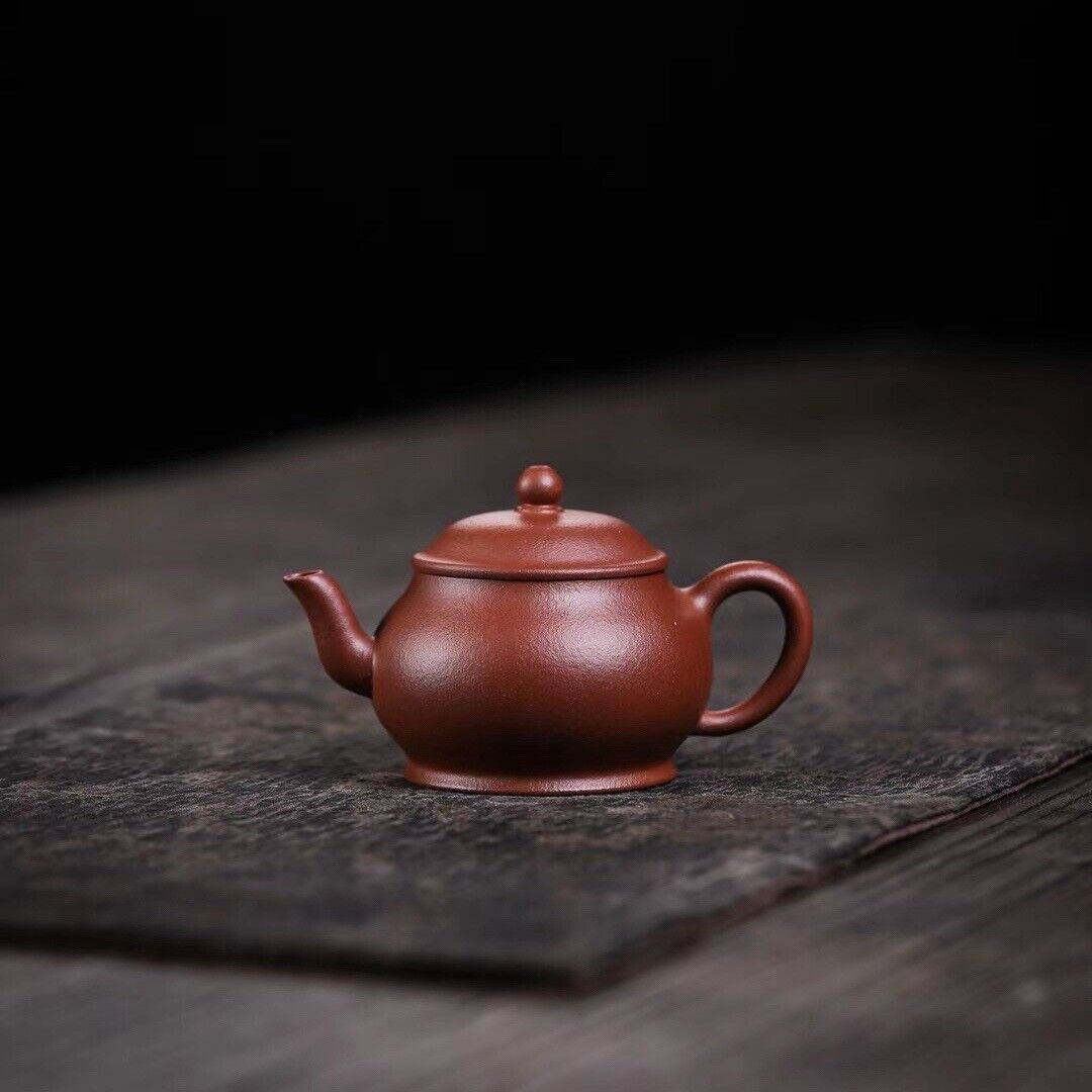 110cc Eggshell Thin Yixing Zisha Purple Clay JiangpoNi Handmade Small Pan Teapot