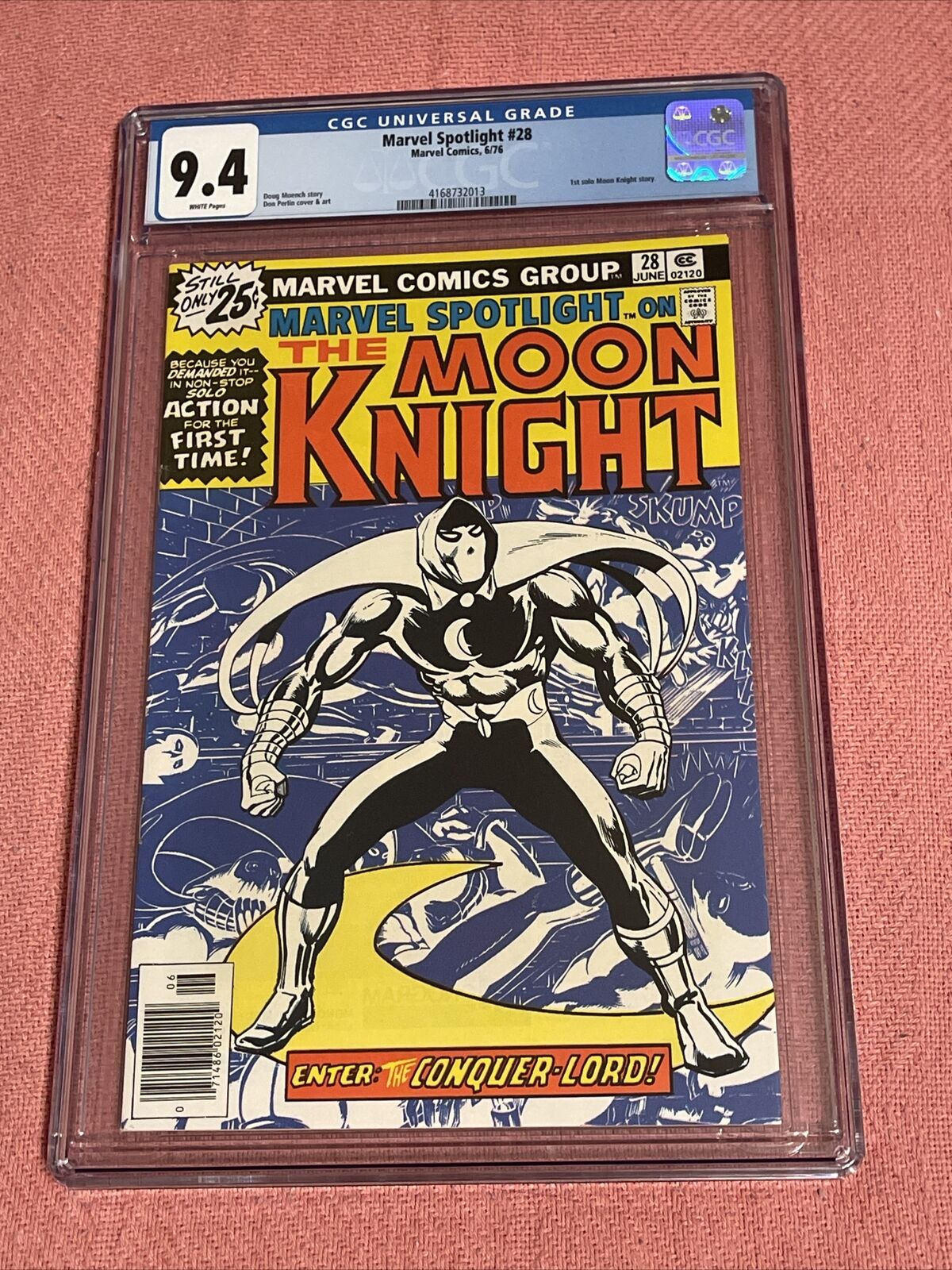 Marvel Spotlight #28 CGC 9.4 White Pages, 1st Solo Moon Knight Story, Marvel