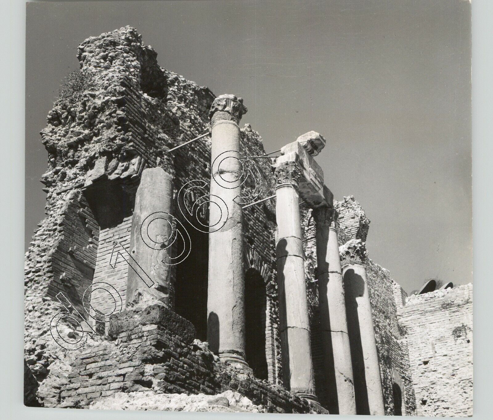 VTG ARCHITECTURE Ruins of Amphitheater @ Sicily Italy 1960s Press Photo 