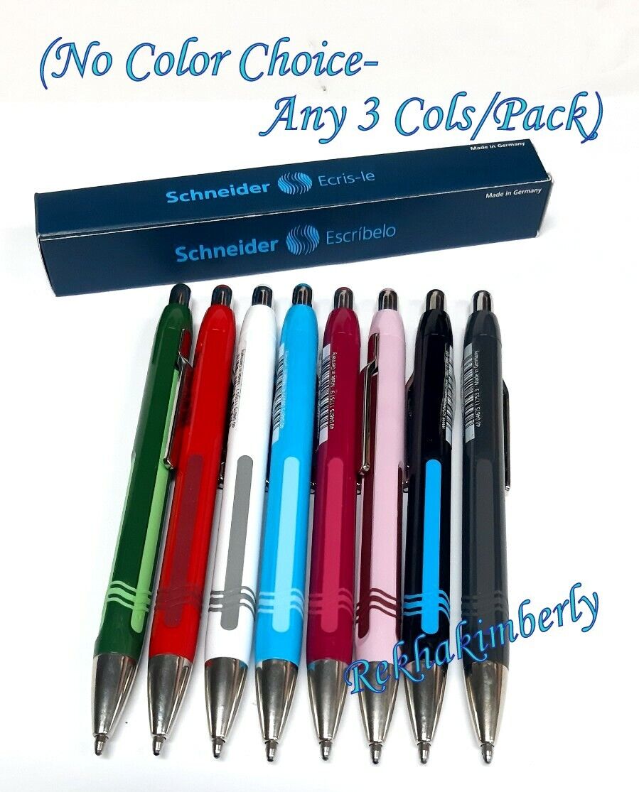 Schneider Epsilon Ballpoint Pen- XB, Blue Ink, No Col Choice-Any 3 cols/Pack