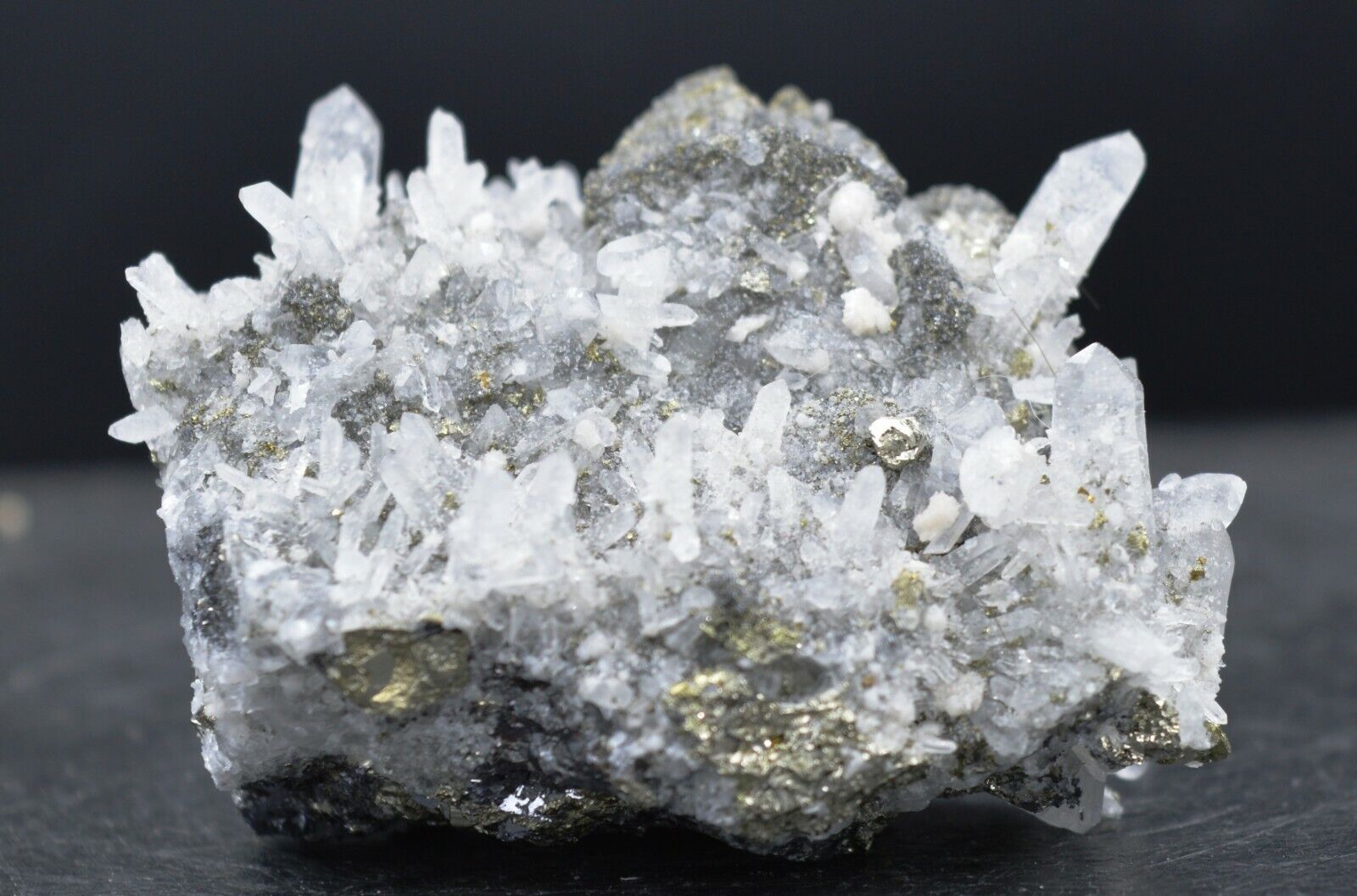 Quartz galene pyrite - 122 grams - Krushev dol mine, Madan, Bulgaria