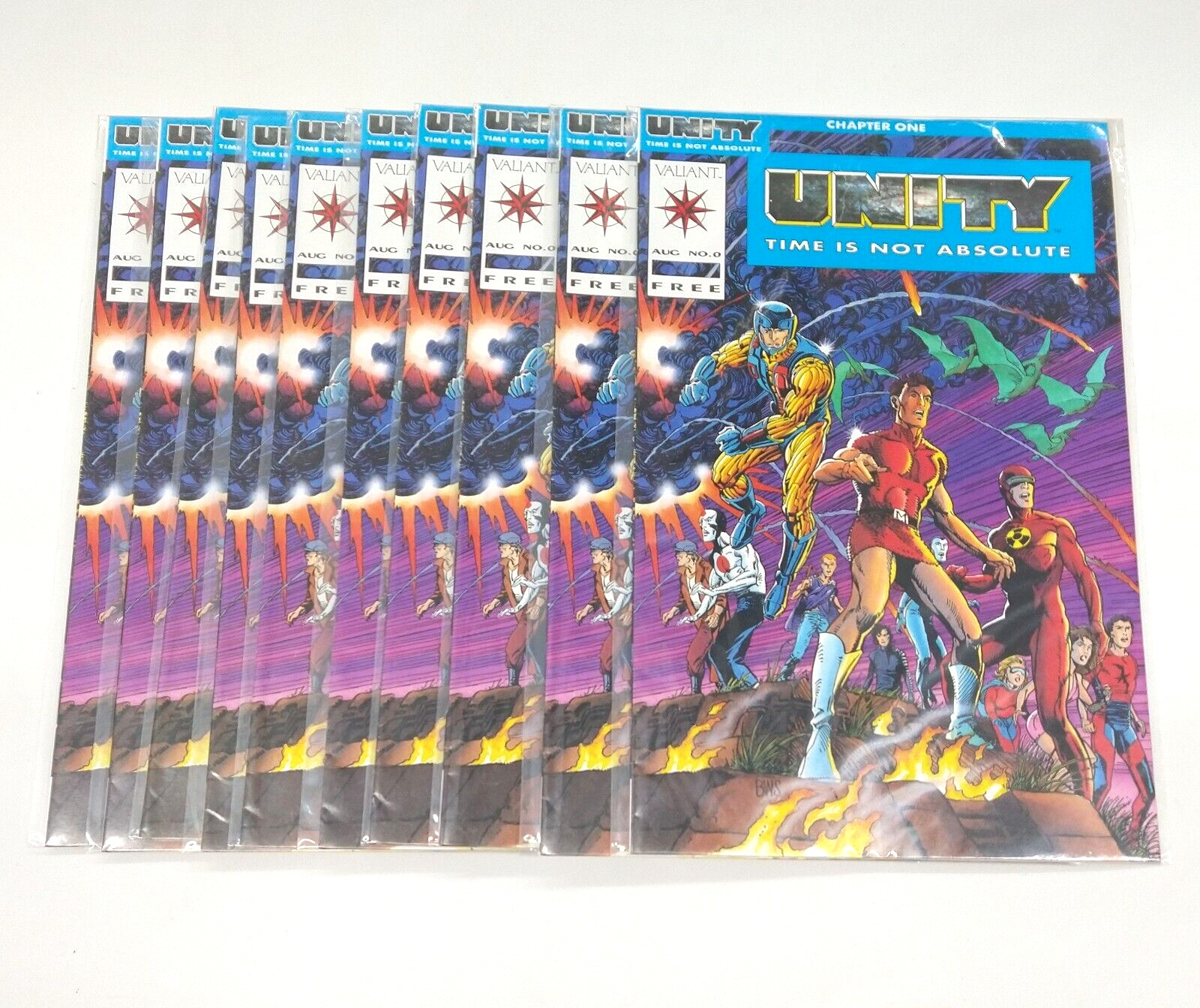 Unity #0 (10 Issue Investor/Dealer Lot) 1992 Valiant Comics Chapter One