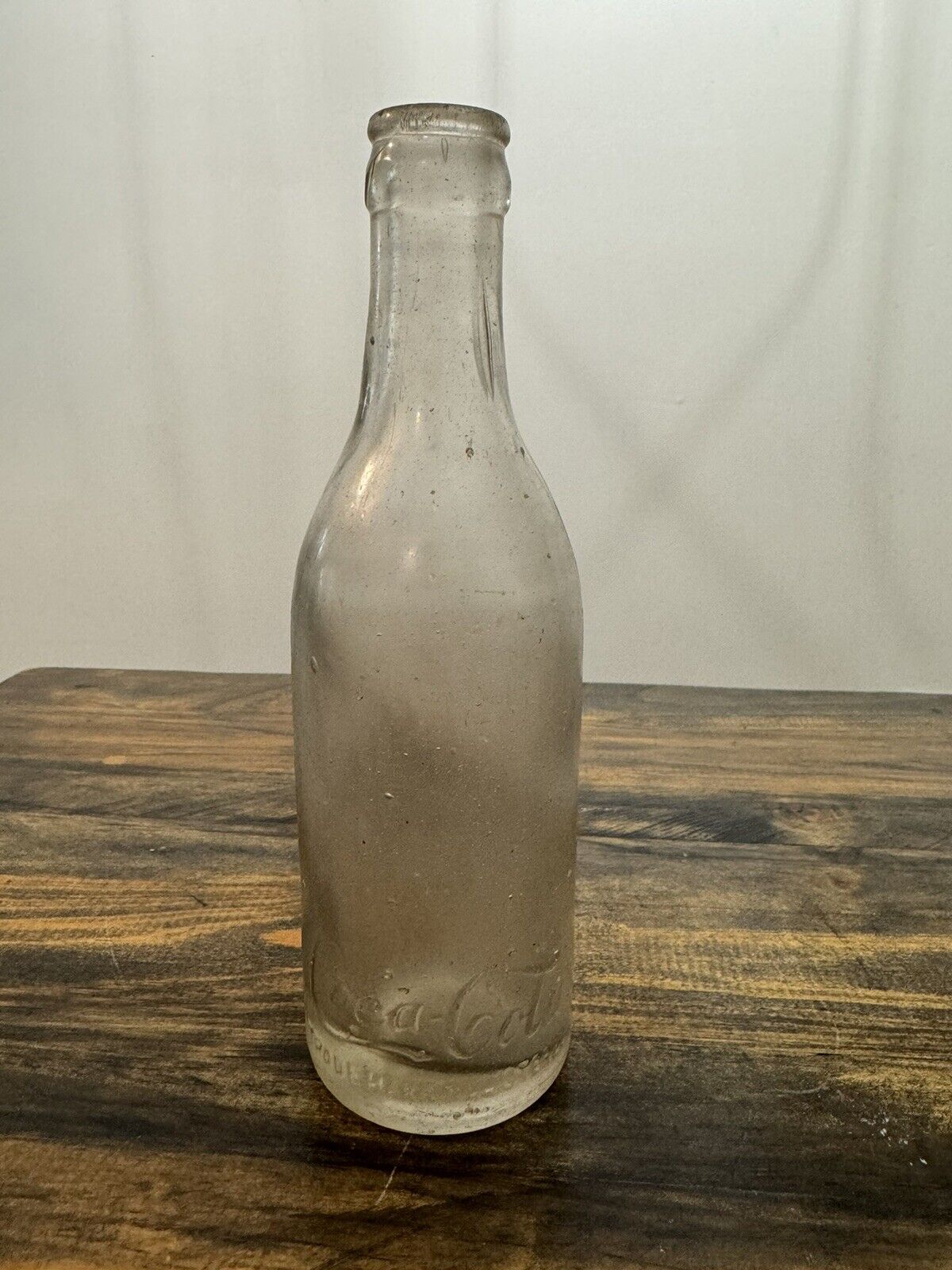 Antique Coca Cola Straight Side Soda Bottle Rome GA Georgia Heel Script Clear