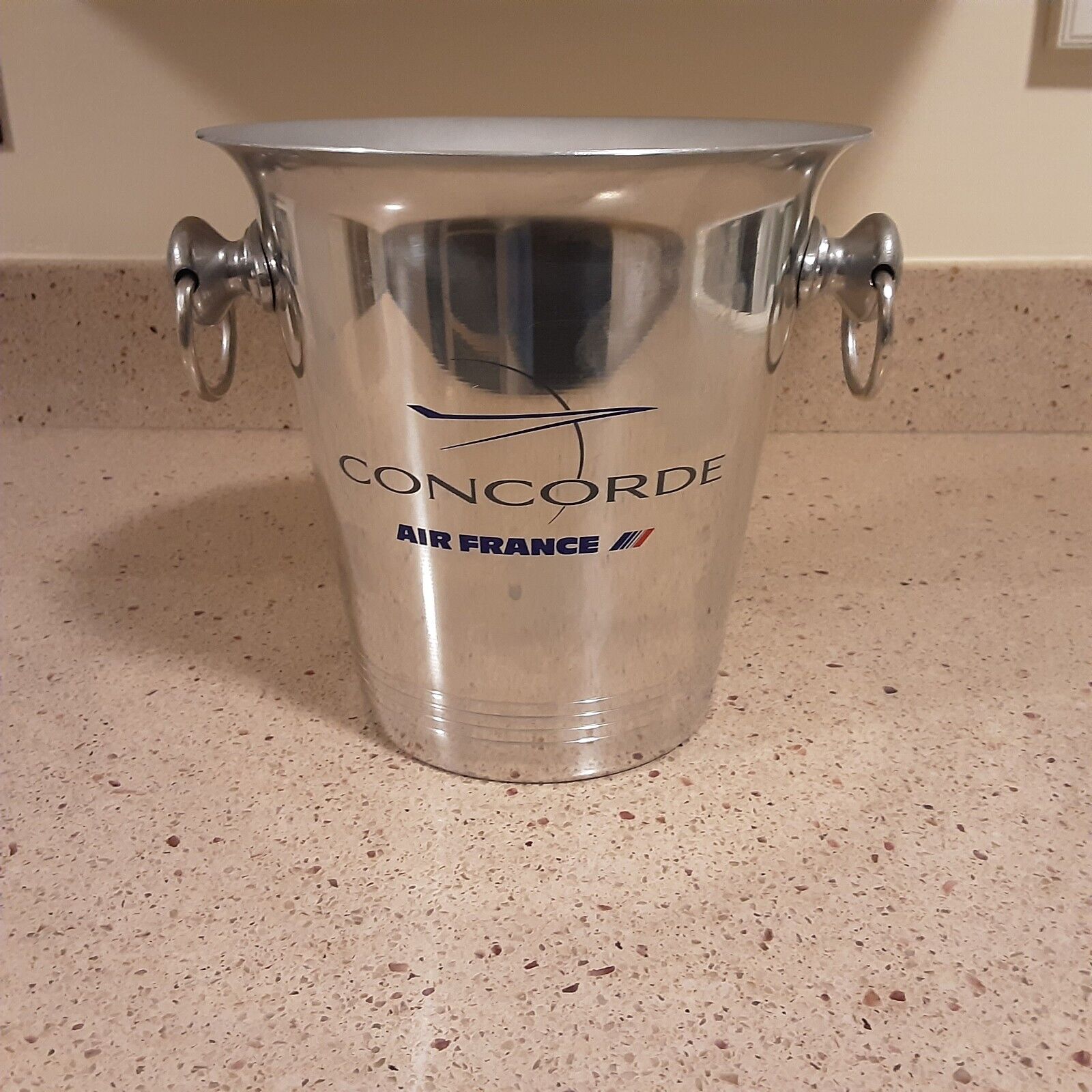 Vintage Air France Concorde Aluminum Ice Bucket Extremely Rare