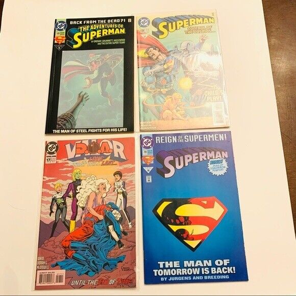 Rare DC comics 4 Superman & Valor DOA vintage collectible comic books