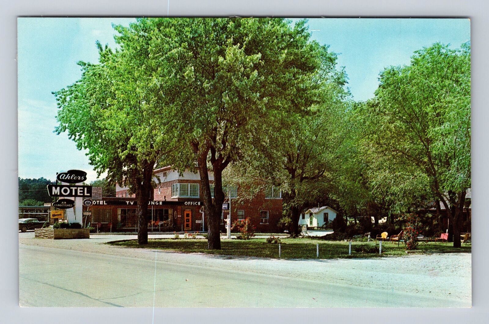 Hannibal MO-Missouri, Ahlers' Motel, Advertising, Antique Vintage Postcard