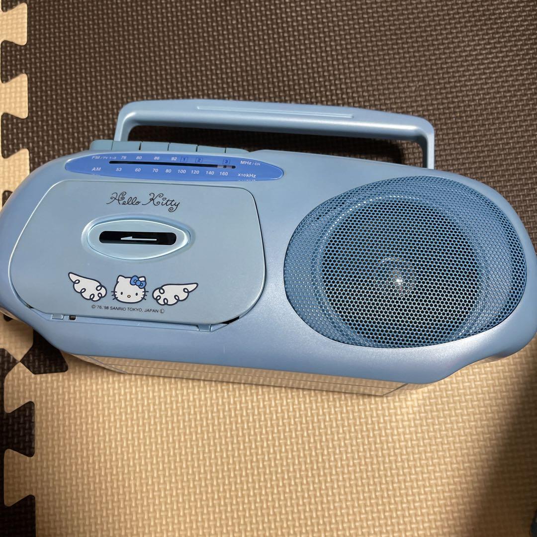 DOSHISHA Hello Kitty Radio Cassette Player RM-130KT Light Blue Sanrio Limited