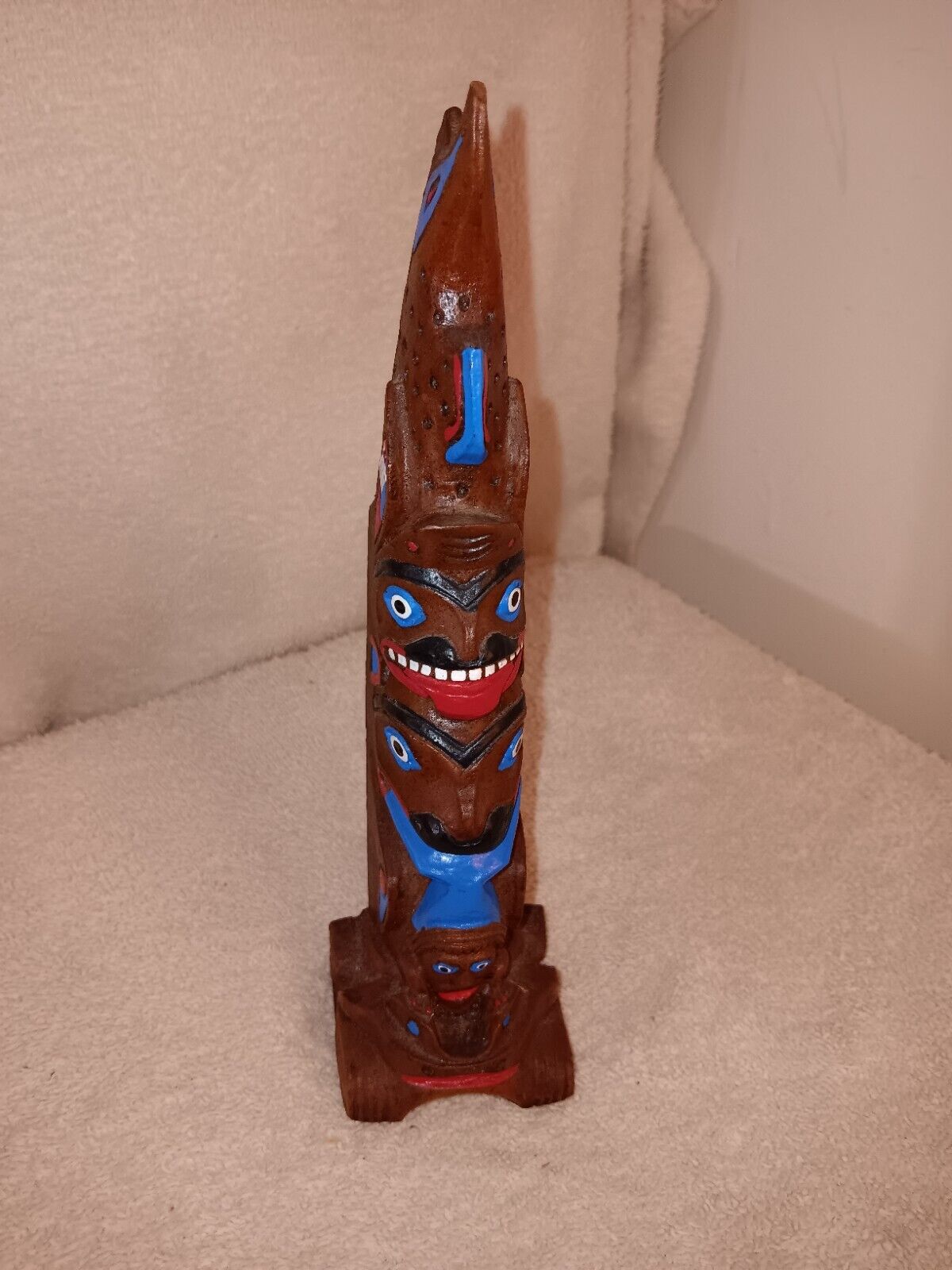 Authentic Alaska Craft Hand Carved Resin Totem Pole Made in Ketchikan  Alaska  
