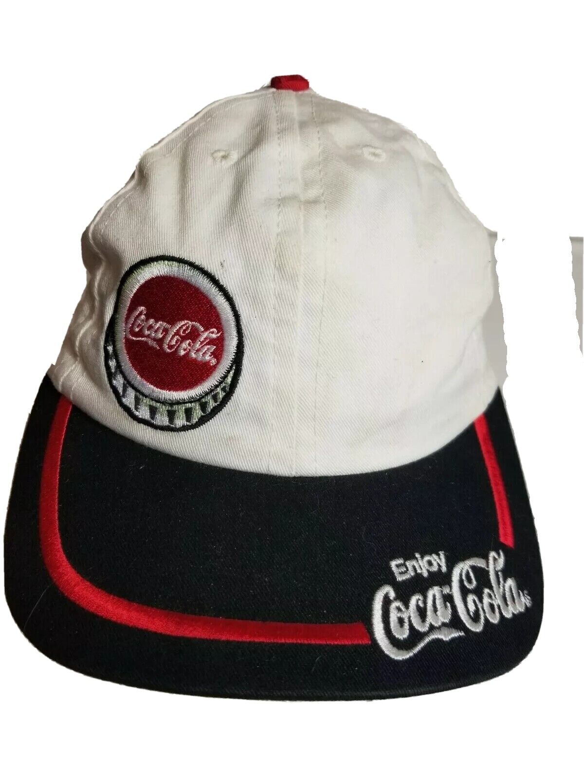 Rare Vintage Enjoy Coca Cola Bottle Cap Hat Embroidered Made USA Coke Snapback