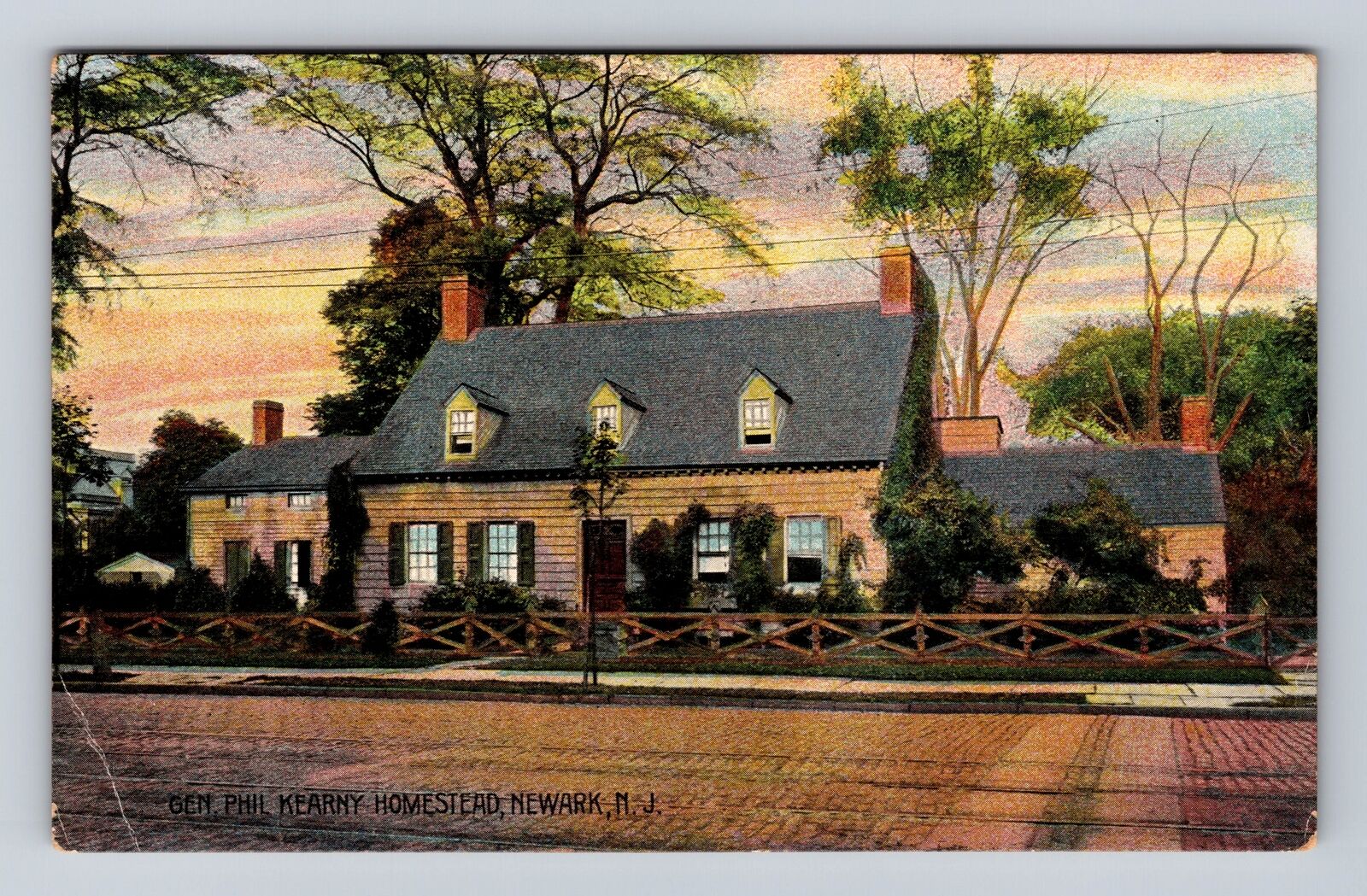 Newark NJ-New Jersey, General Phil Kearny Homestead, Antique, Vintage Postcard