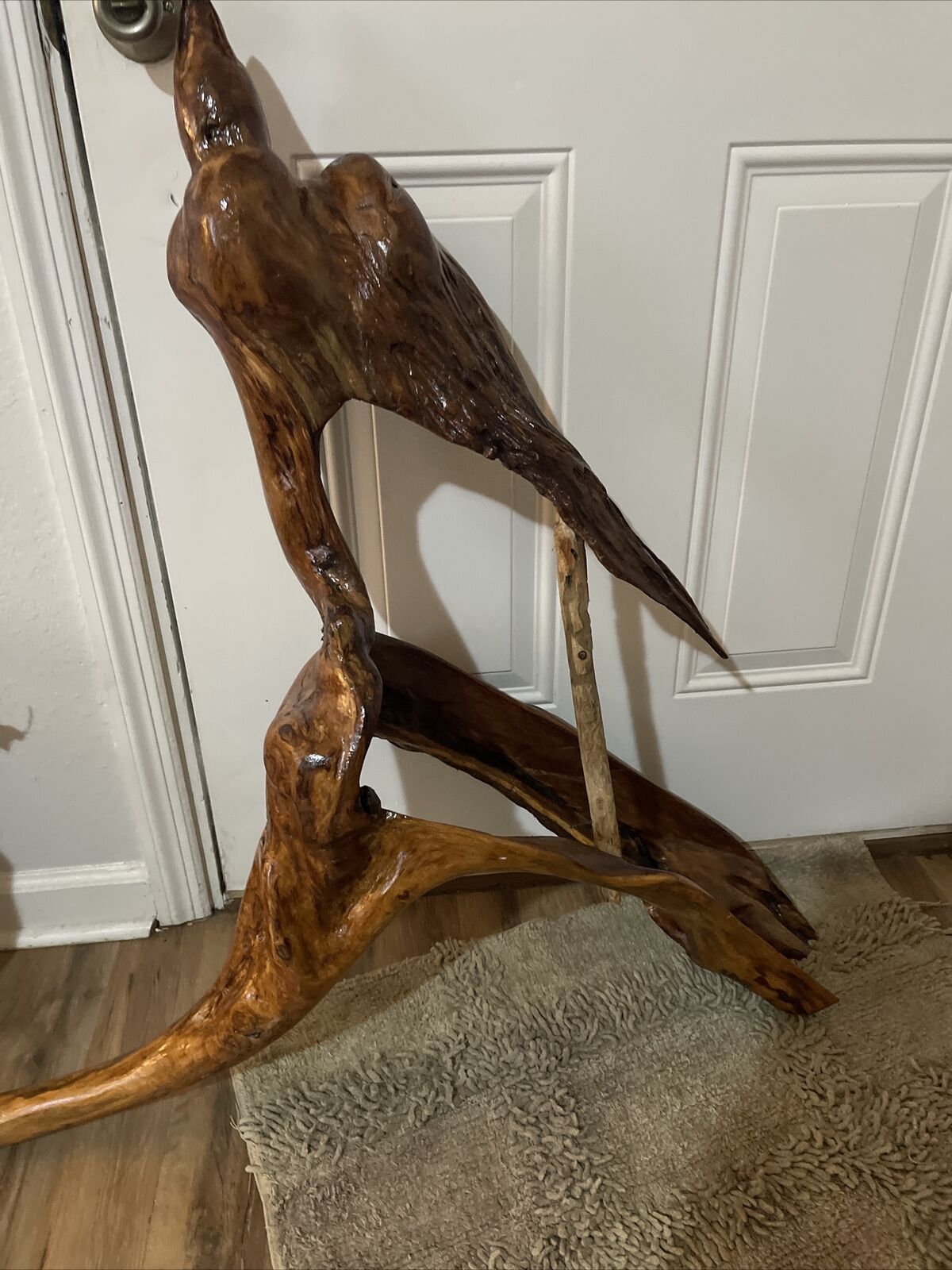 Hand carved Cypress Eagle