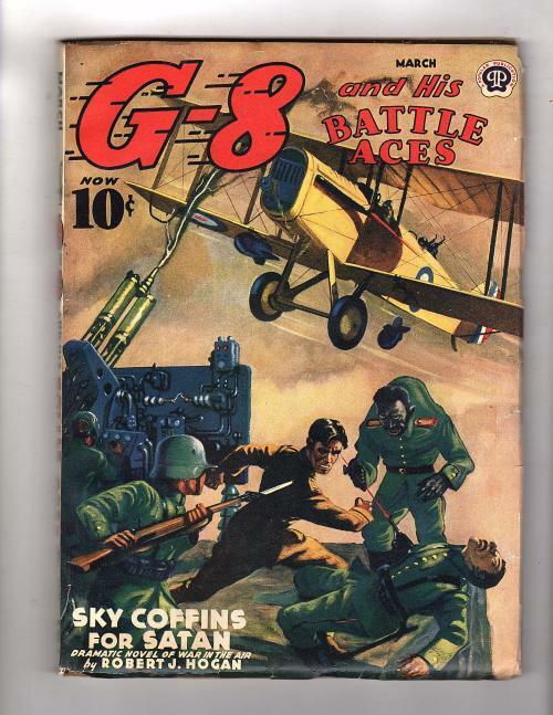 G-8 Battle Aces Mar 1940 Zombie Cover Art;