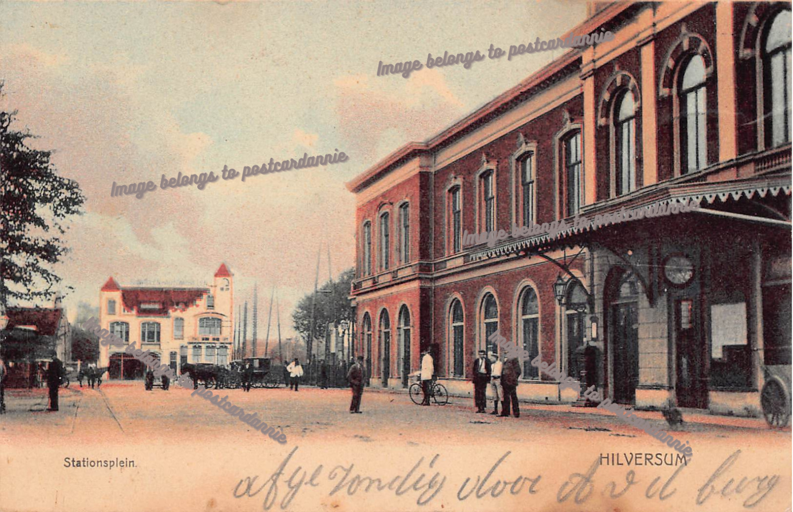 Hilversum Holland Train Railroad Station Depot Early 1900s Vtg Postcard A63