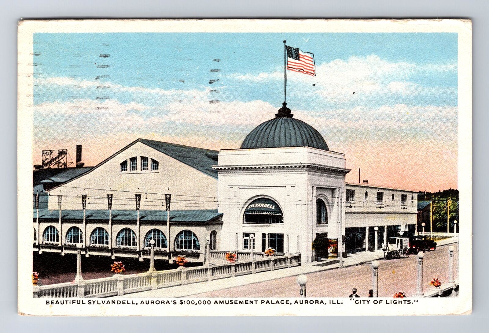 Aurora IL-Illinois, Sylvandell Amusement Palace, Vintage c1917 Postcard