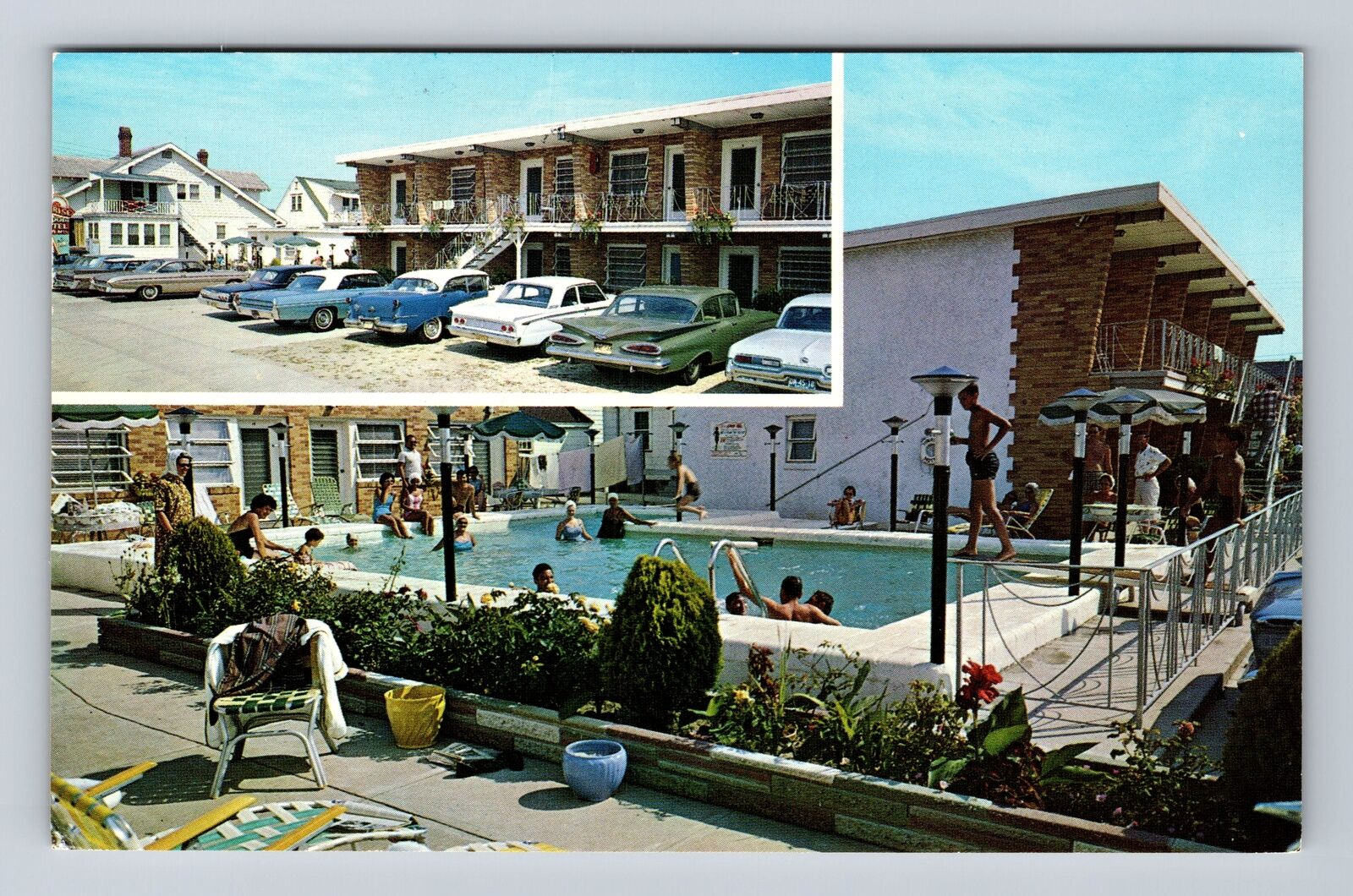 Wildwood NJ-New Jersey, Sunrise Motel, Advertisement, Antique, Vintage Postcard