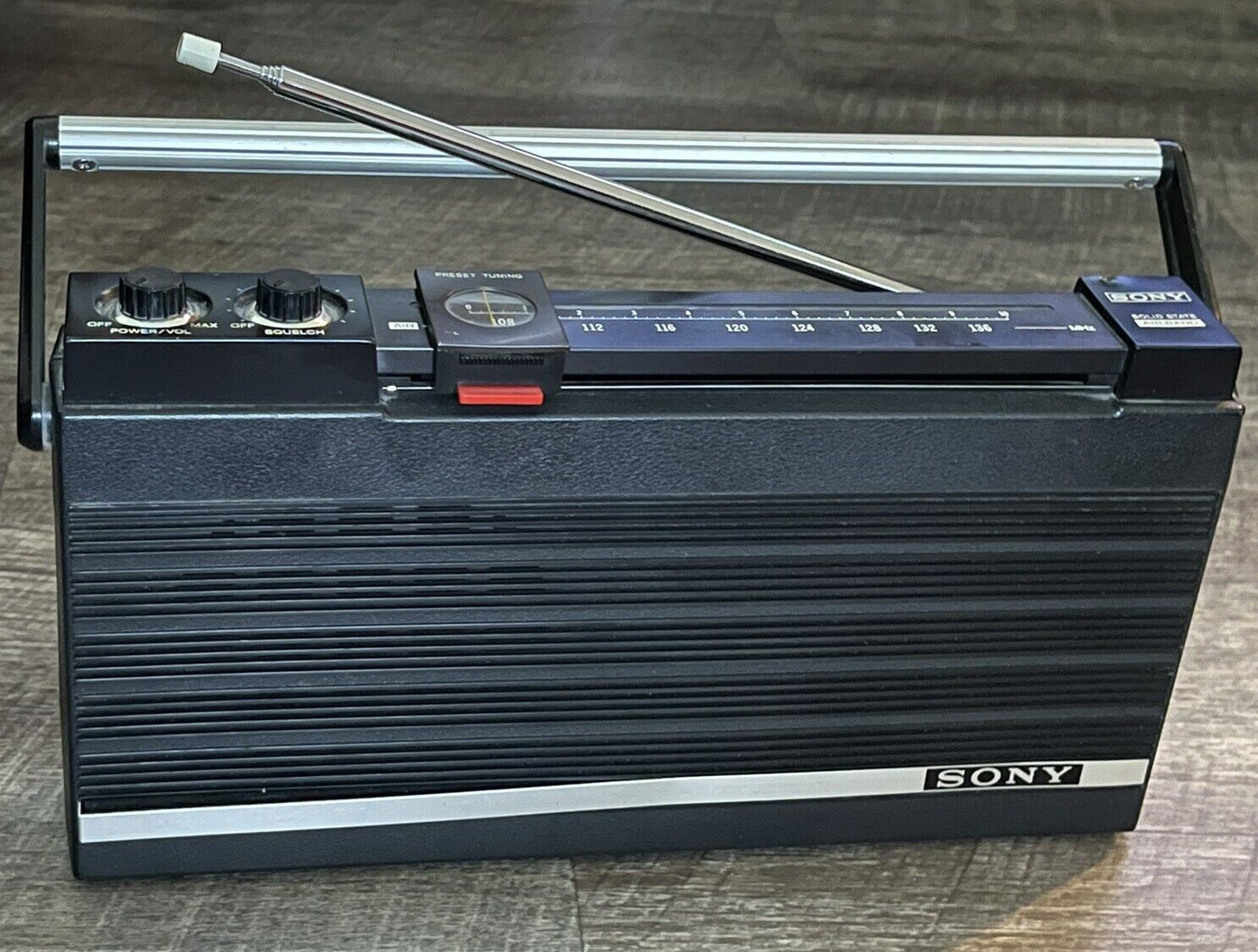 Vintage SONY TR-8460 Aircraft Band Portable Radio Receiver (Freq: 108MHz-136MHz)