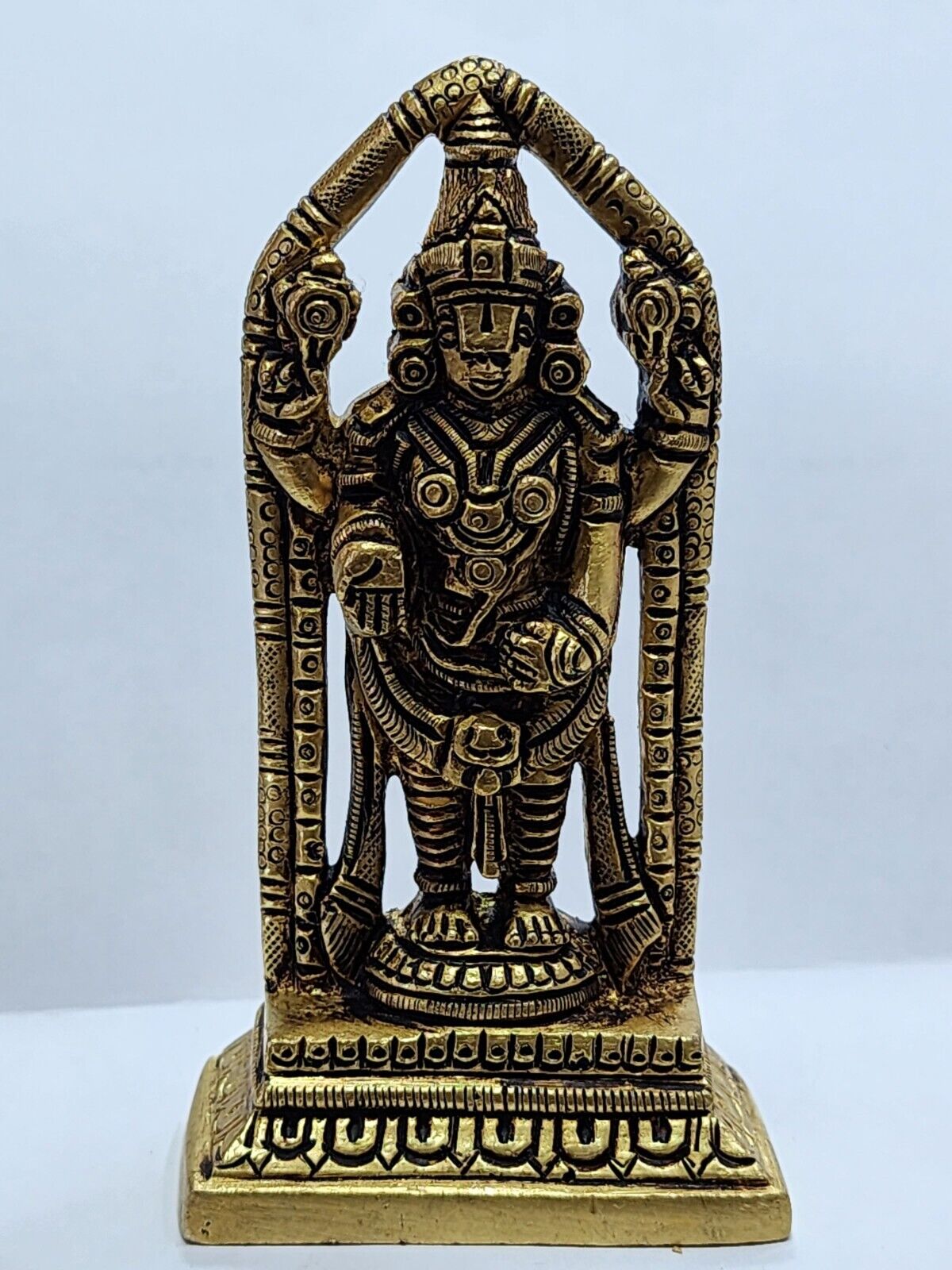 Brass 4.5 inches Lord Balaji / venkateswara  Hindu God Usa Seller Fast Ship