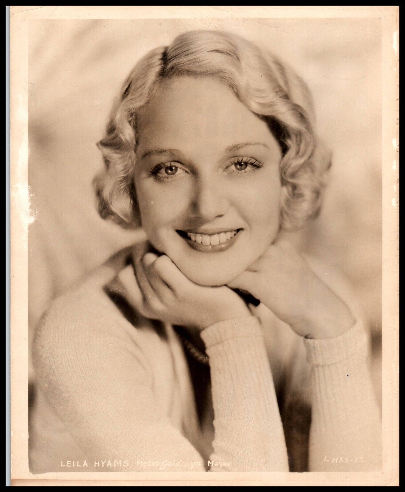 Glamorous Blonde Leila Hyams Original 1930s Pre-Code Art Deco Portrait Photo 138